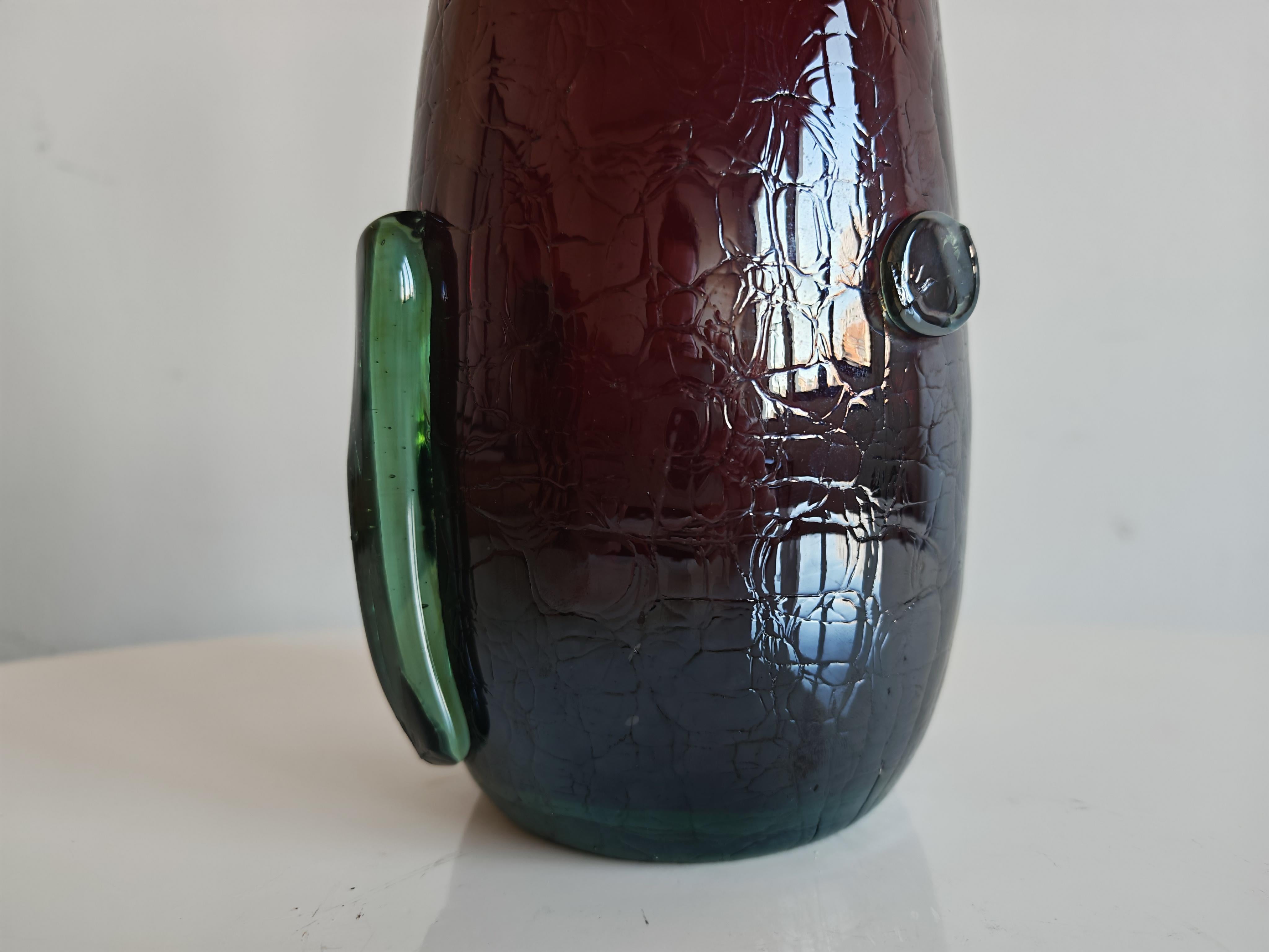 italien Mid Century Modern Murano glass vase by Luciano Ferro, Italy 1950s en vente