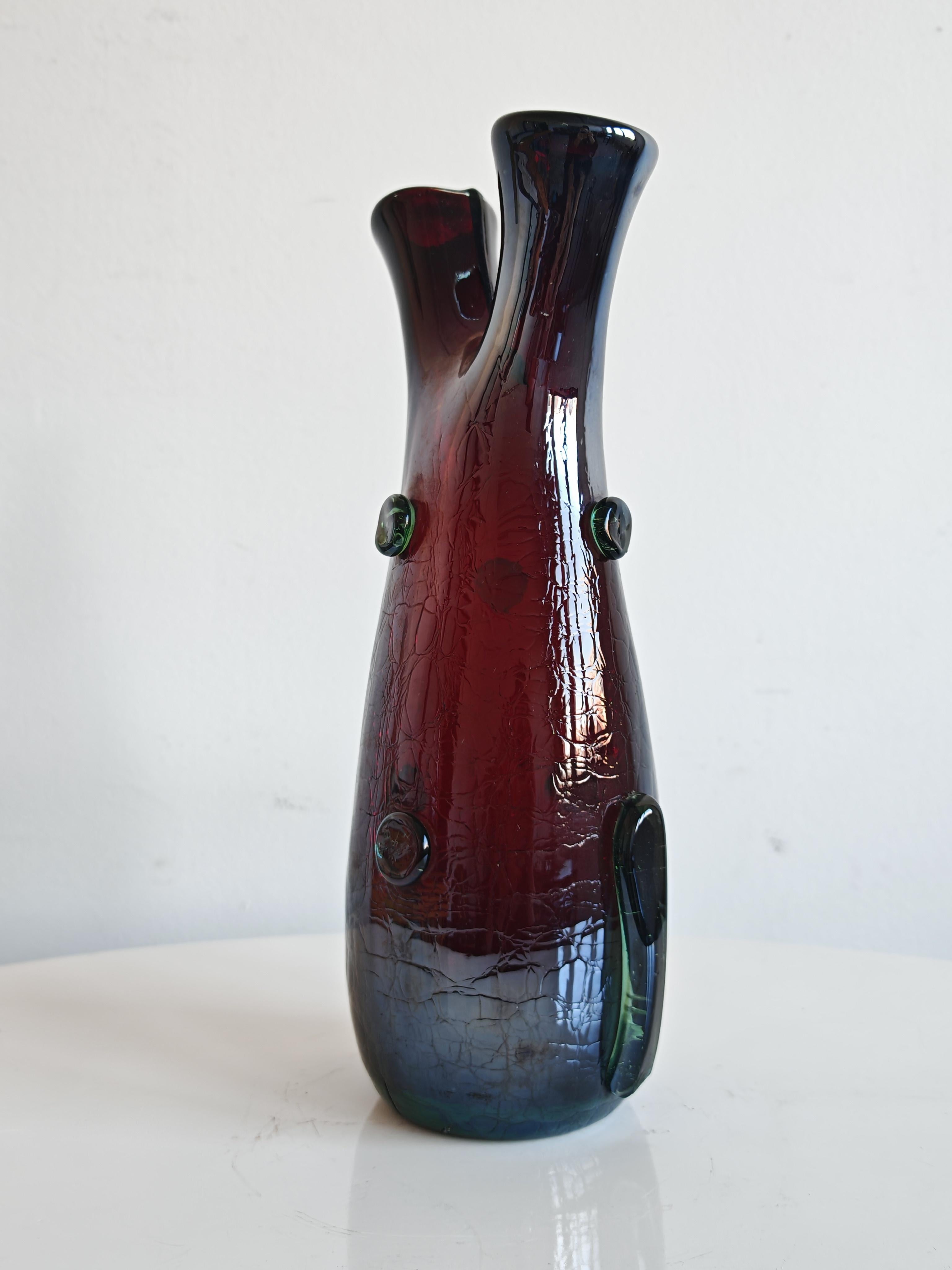 Milieu du XXe siècle Mid Century Modern Murano glass vase by Luciano Ferro, Italy 1950s en vente