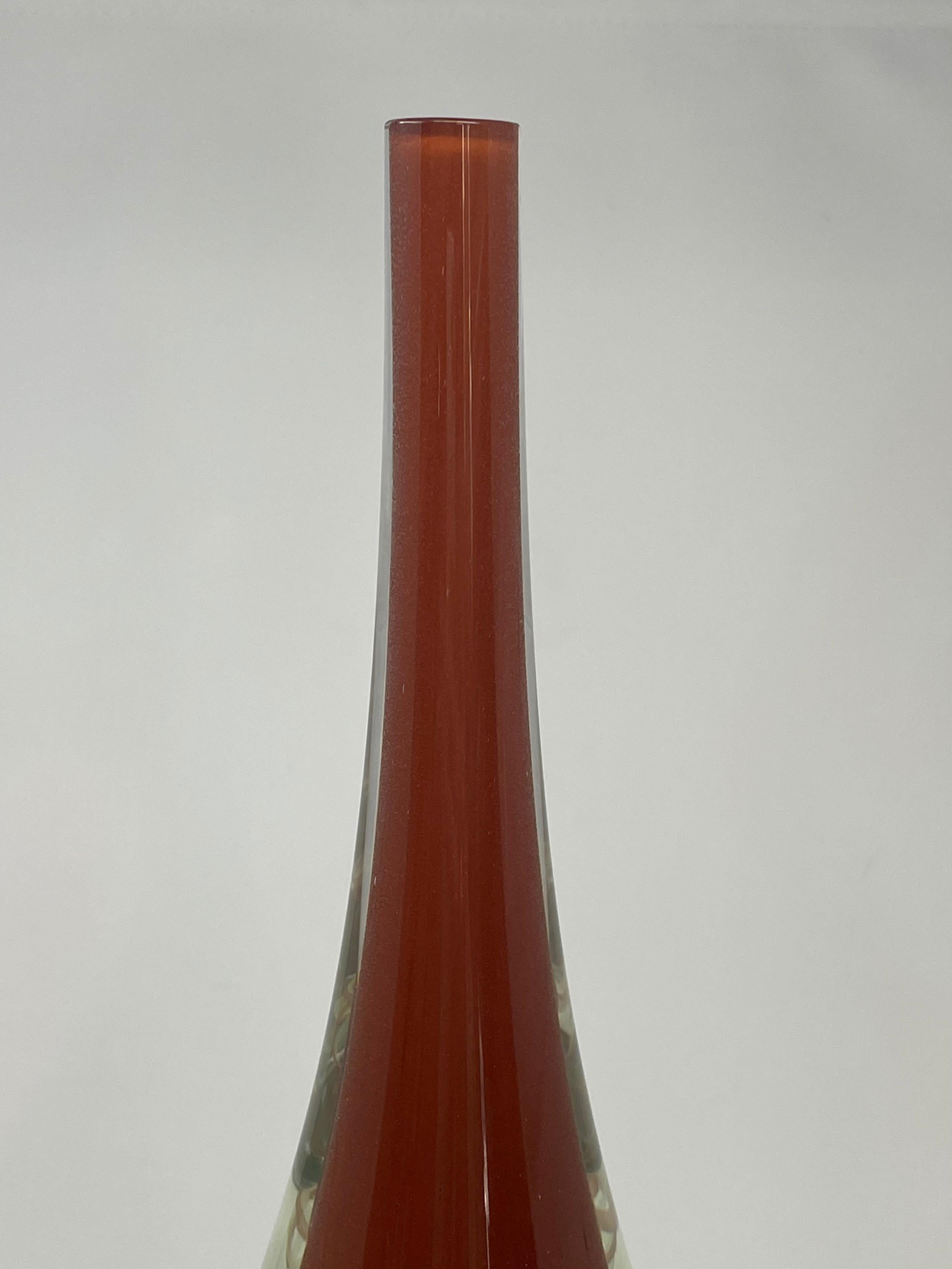 20th Century Mid-Century Modern Murano Glass Vase by Seguso, Vetri d'Arte, 1960s For Sale