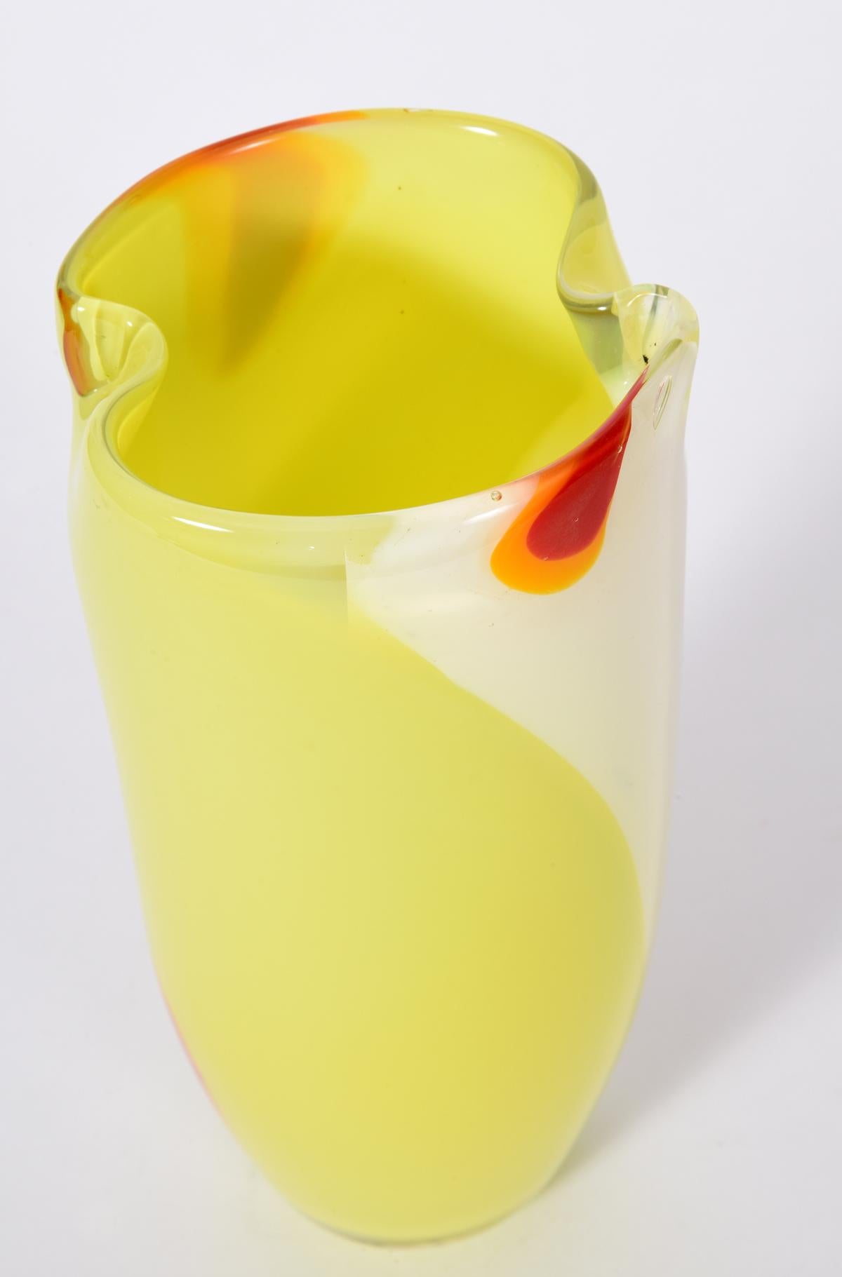 European Mid-Century Modern Murano Glass Vase
