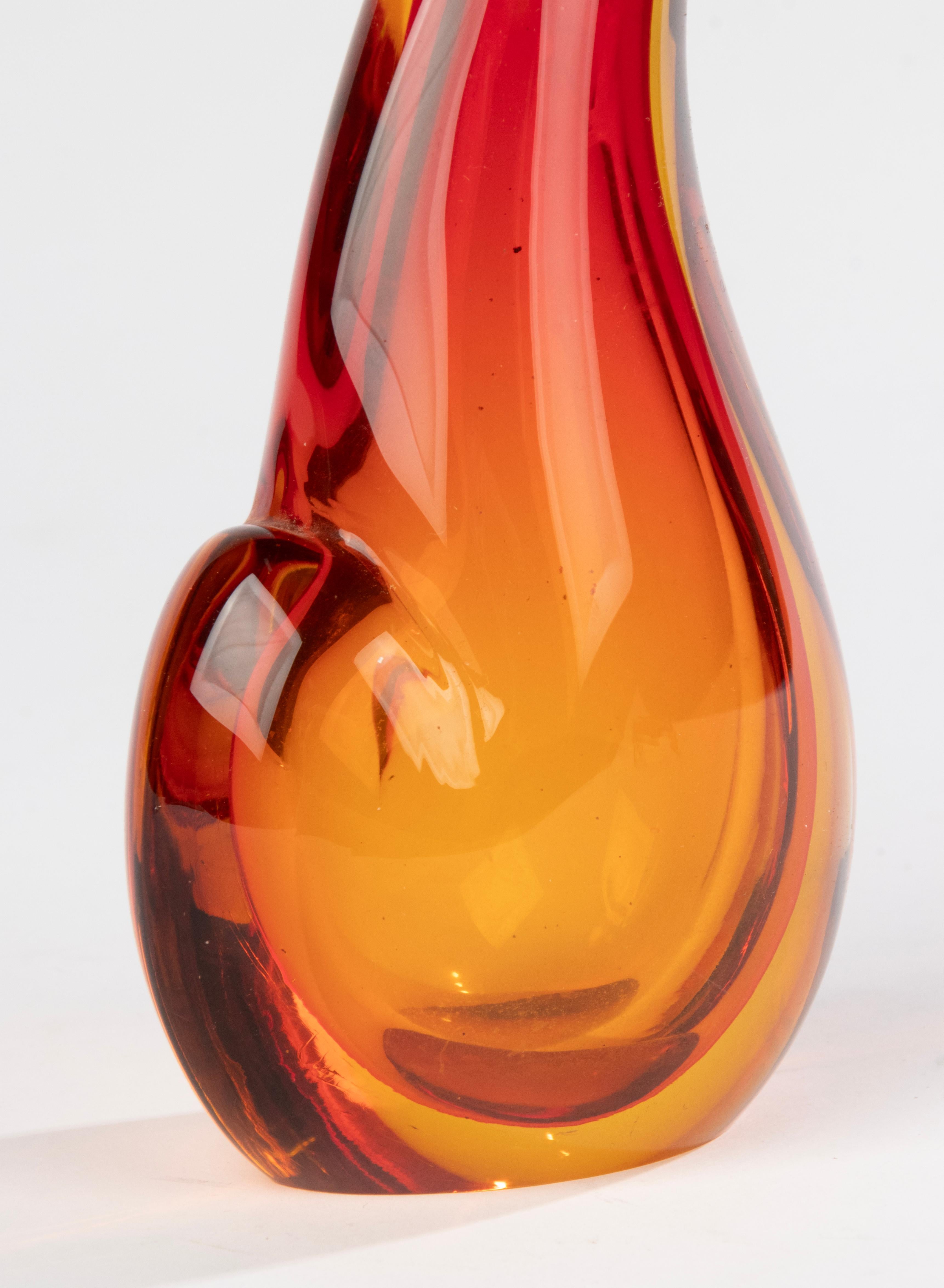 Vase en verre de Murano moderne du milieu du siècle dernier - Fulvio Bianconi  en vente 2
