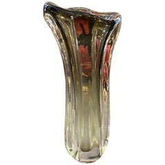 1960s Mid-Century Modern Brown Murano Glass Vase in the manner of Seguso