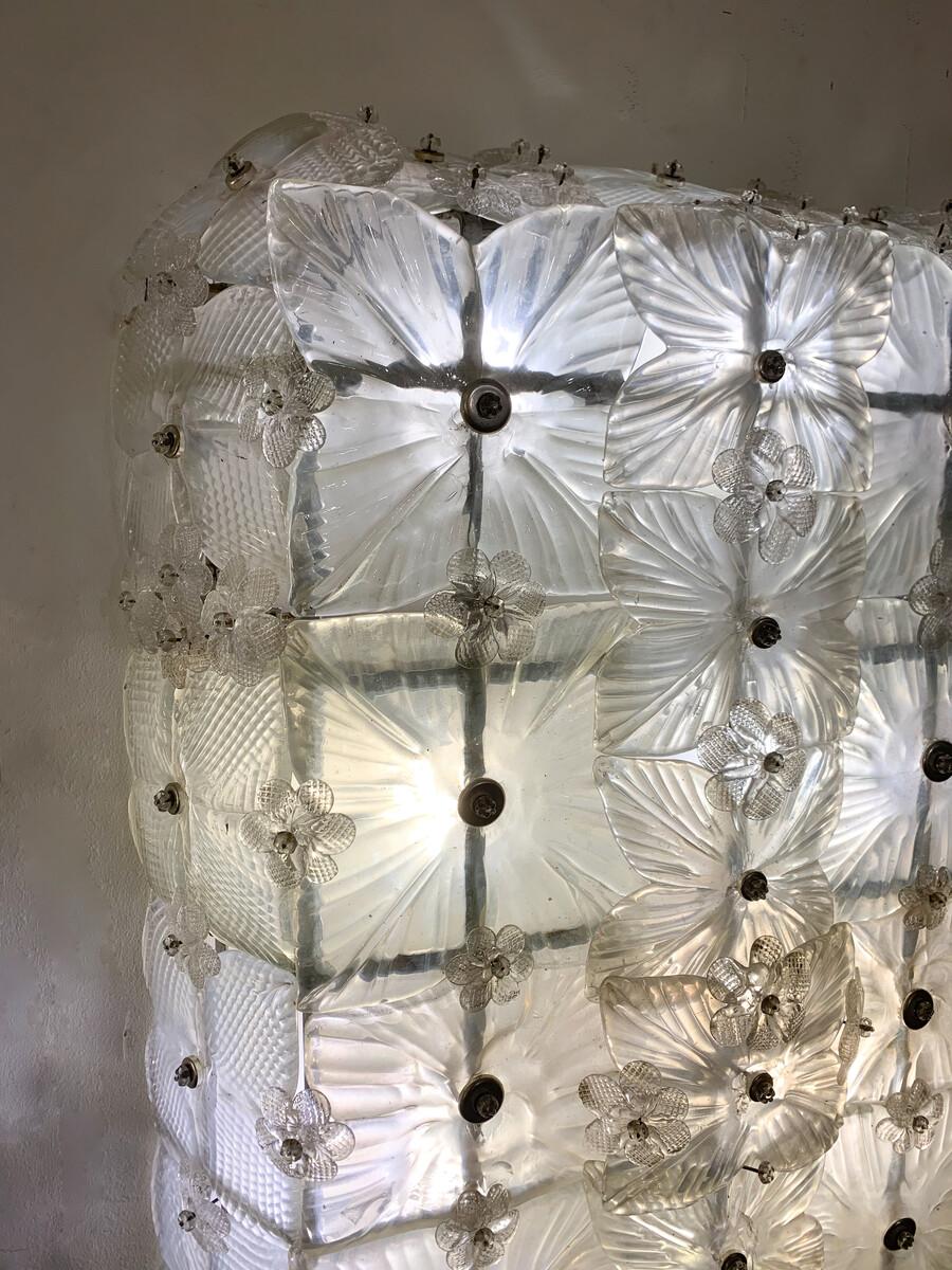 Italian Mid-Century Modern Murano Glass Wall Lights, Italy, 1950s For Sale