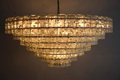 Mid-Century Modern Murano Hand Blown Glass XXL Flush Mount Lamp