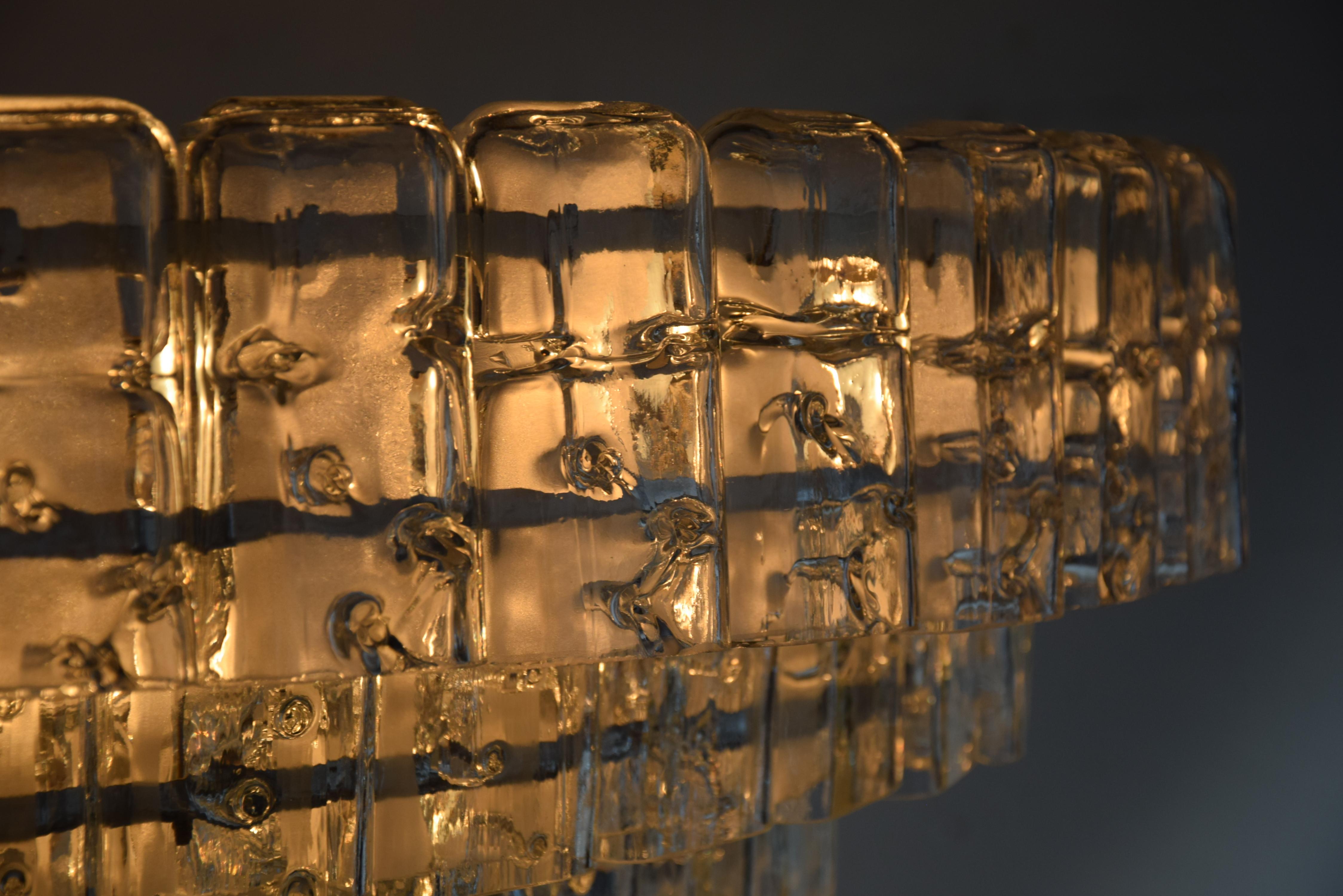 Mid-Century Modern Murano mundgeblasenes Glas XXL Einbaubeleuchtung (Moderne der Mitte des Jahrhunderts) im Angebot