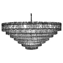 Mid-Century Modern Murano Hand Blown Glass XXL Flush Mount Lamp