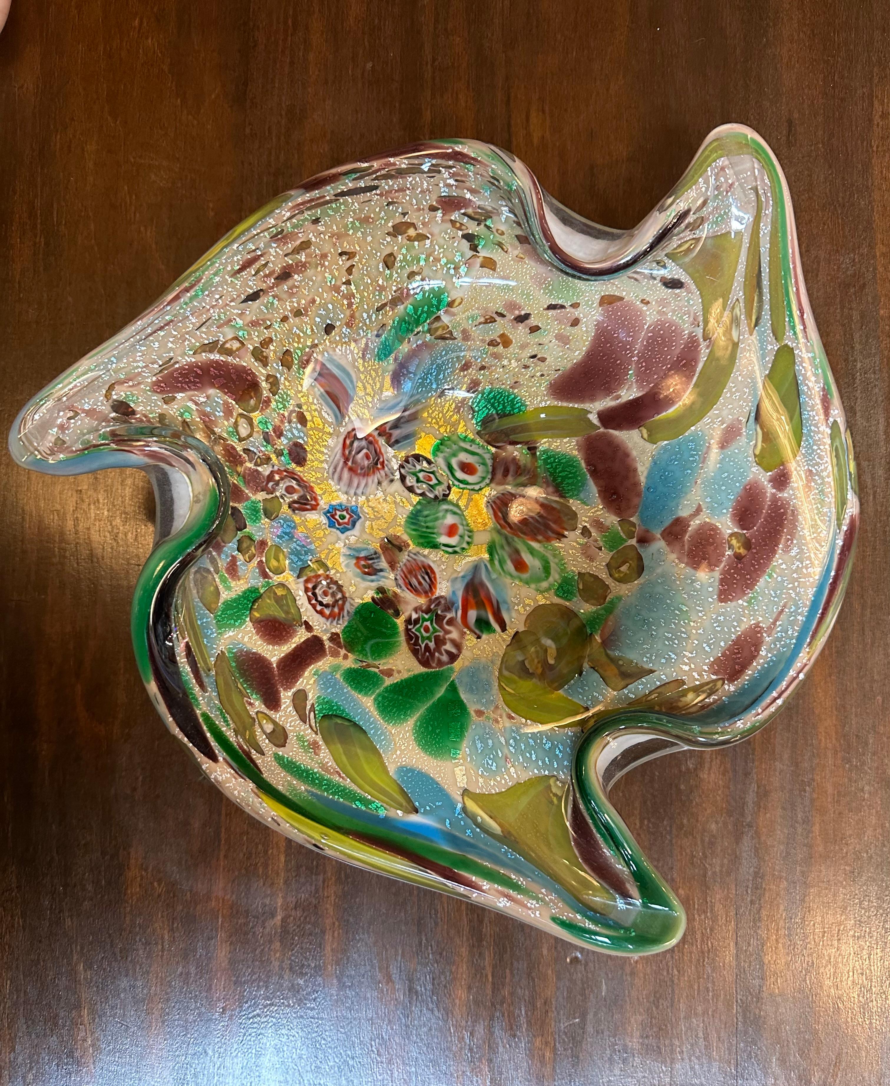 Mid-Century Modern Murano Italian Art Glass Ashtray Bowl For Sale 1