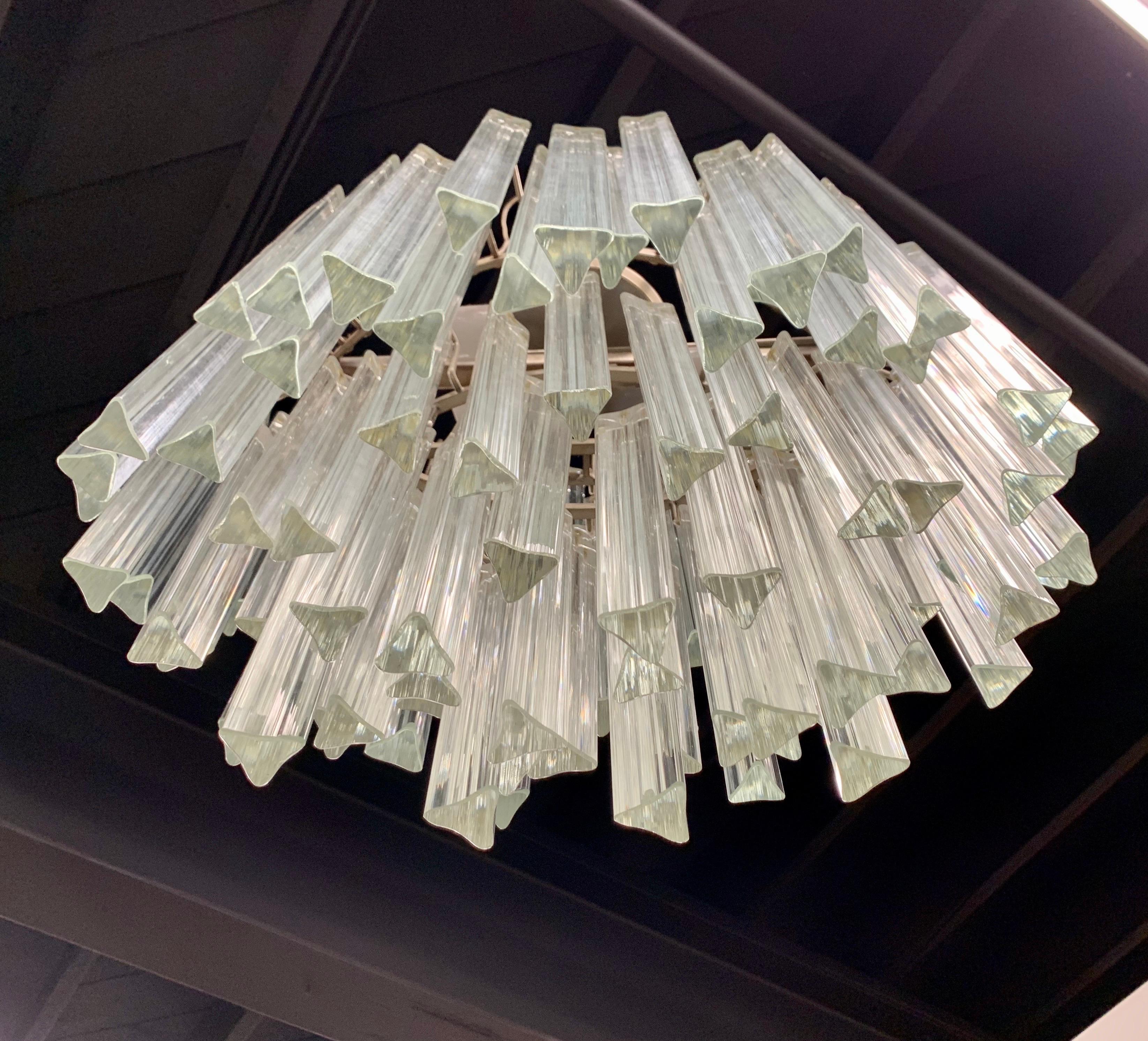 Mid-Century Modern Murano Italy Camer Glass Chandelier 3