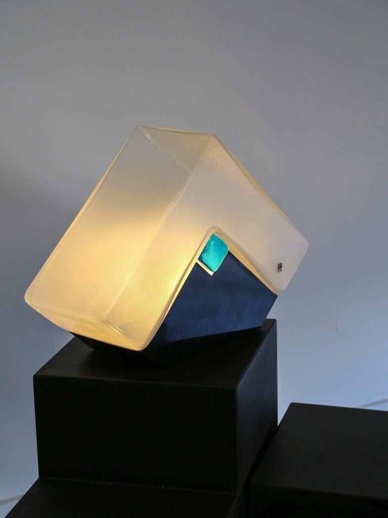 Lámpara de sobremesa moderna de mediados de siglo de cristal de Murano Lota de Gianni Rigo para Itre en Bueno estado para la venta en Byron Bay, NSW