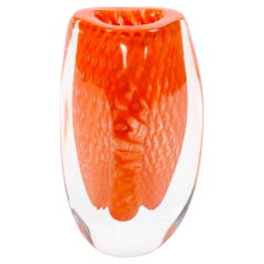 Mid-Century Modern Murano Mouth-Blown Geometric Shape Vase by Giampaolo/ Italy