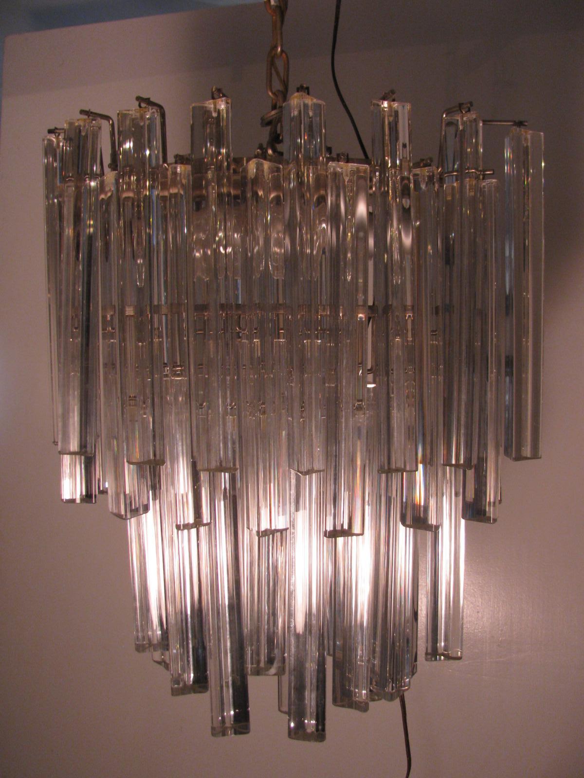 Mid-Century Modern Murano Oval Chandelier by Camer For Sale 1