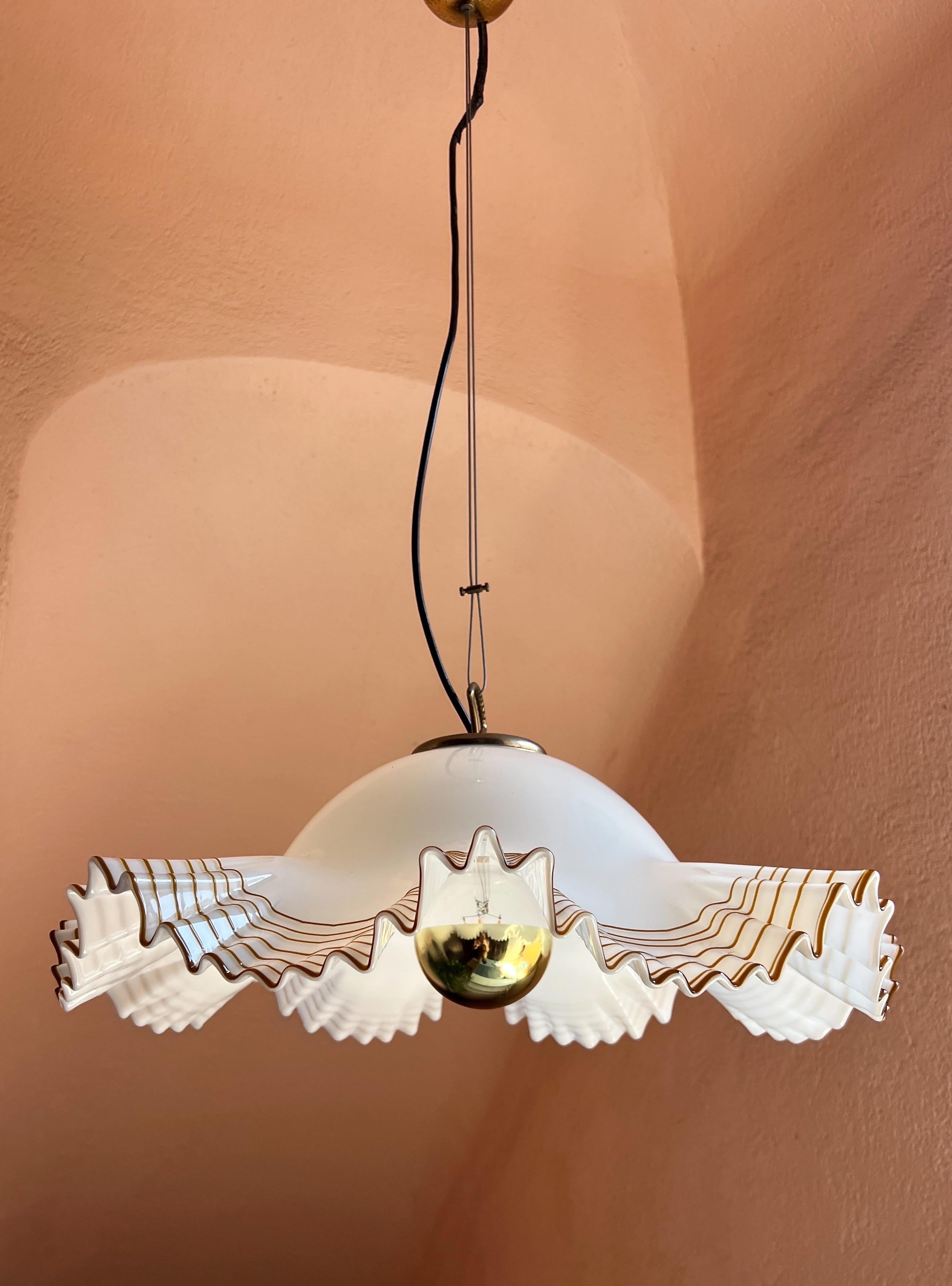 Pendentif Murano moderne du milieu du siècle par De Majo 1970 en vente 3