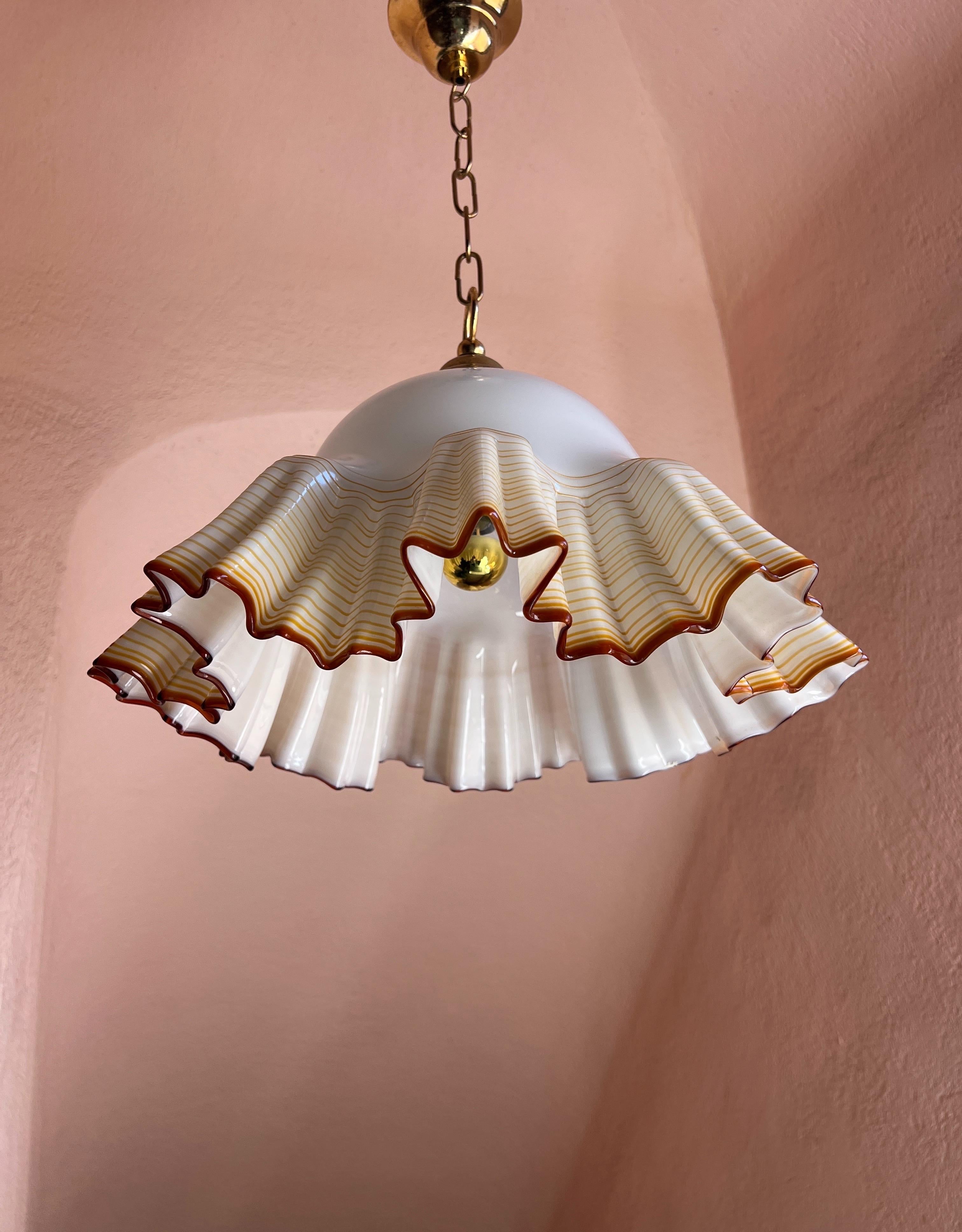 Lampada a sospensione di Murano del Mid Century Modern di De Majo anni '70 in vendita 3