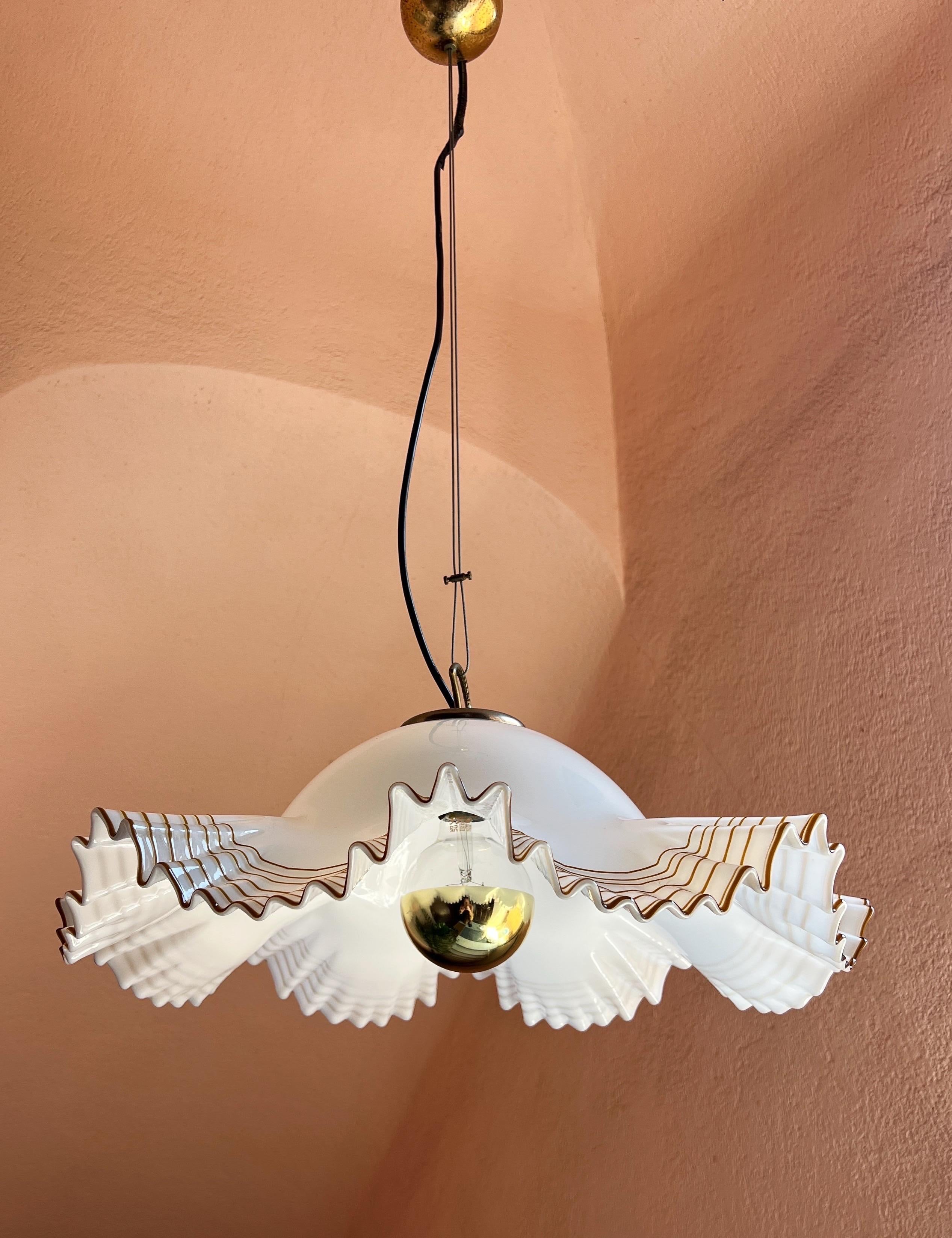 Pendentif Murano moderne du milieu du siècle par De Majo 1970 en vente 5