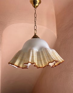 Mid Century Modern Murano Pendant light by De Majo 1970s