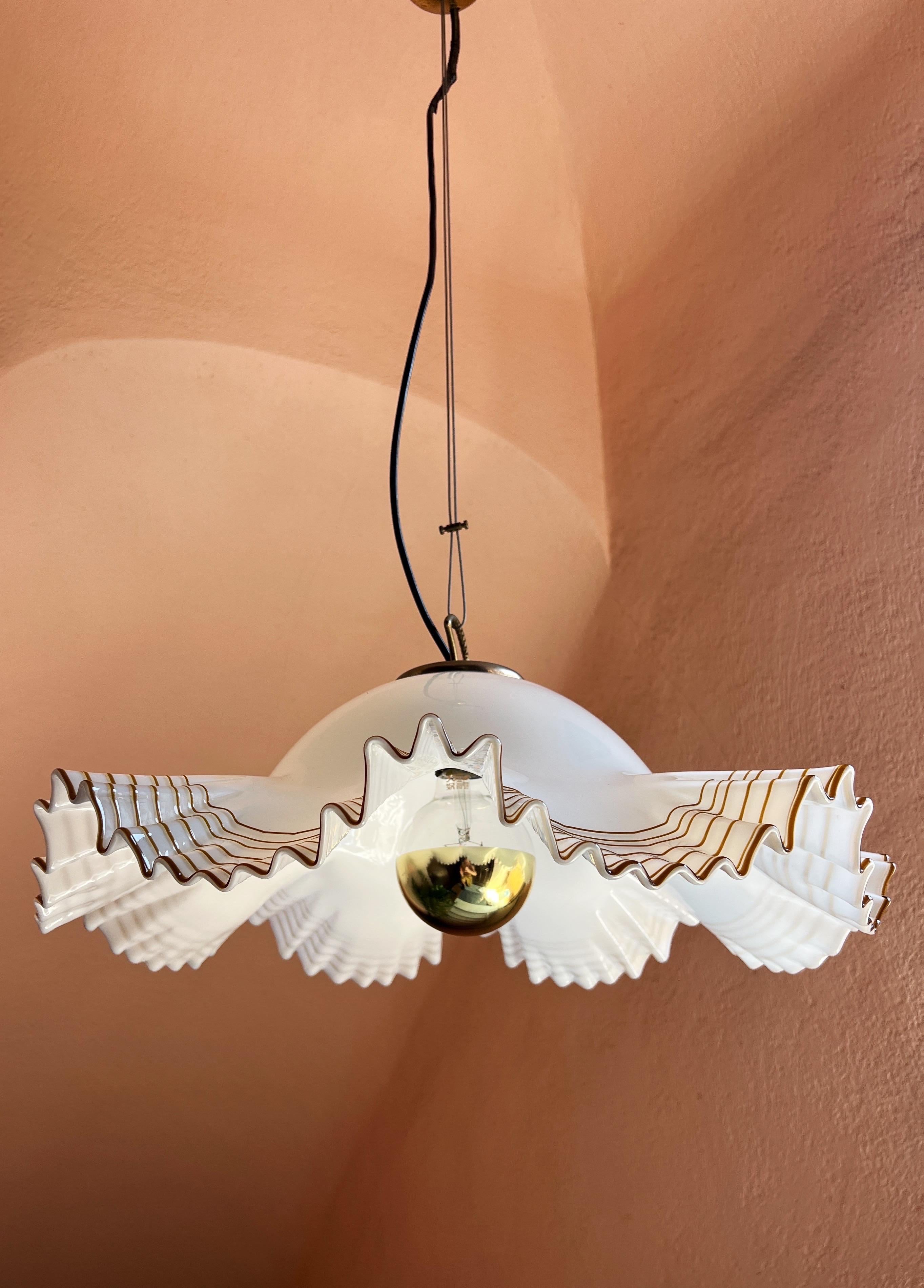 italien Pendentif Murano moderne du milieu du siècle par De Majo 1970 en vente