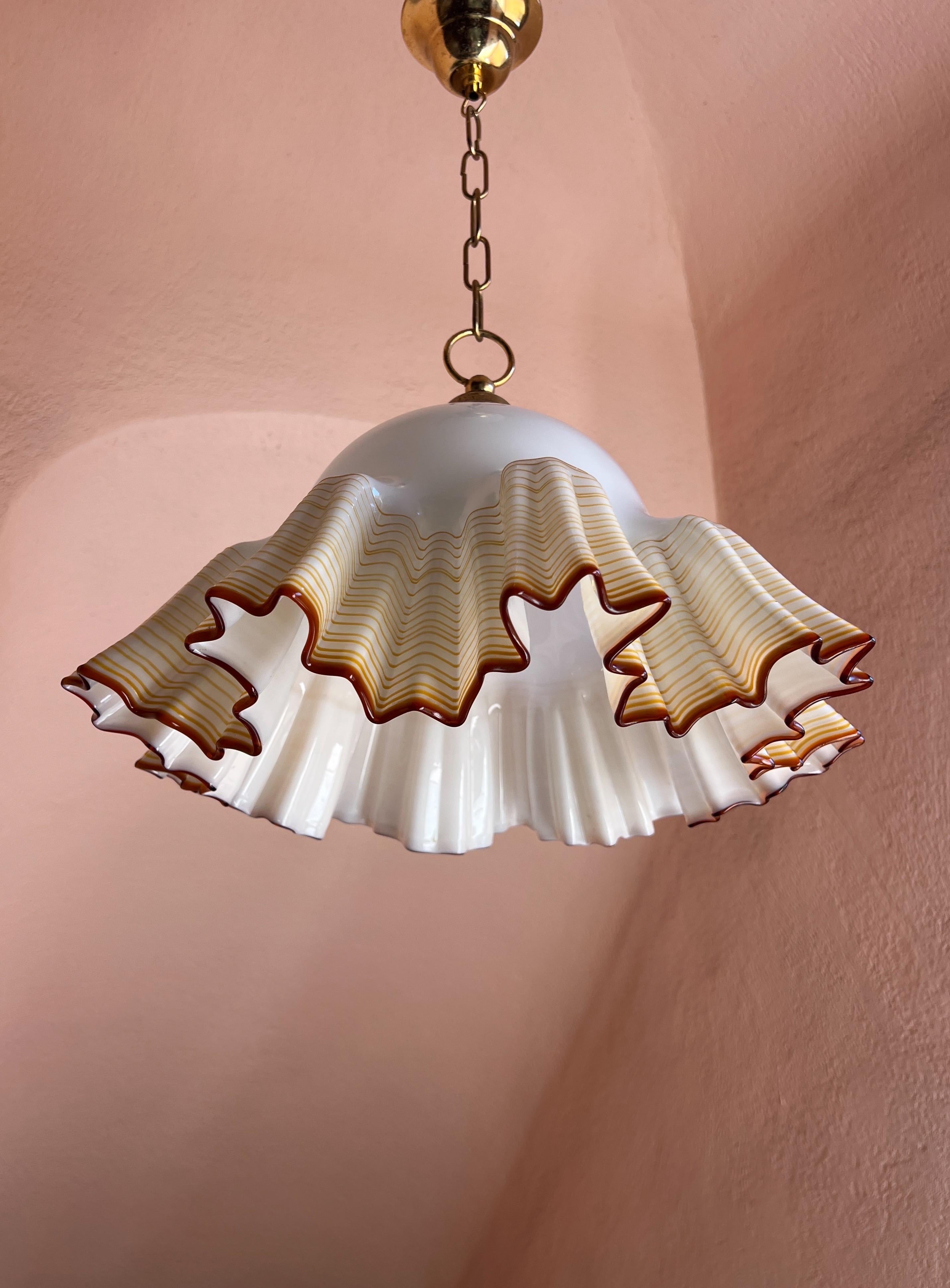XX secolo Lampada a sospensione di Murano del Mid Century Modern di De Majo anni '70 in vendita