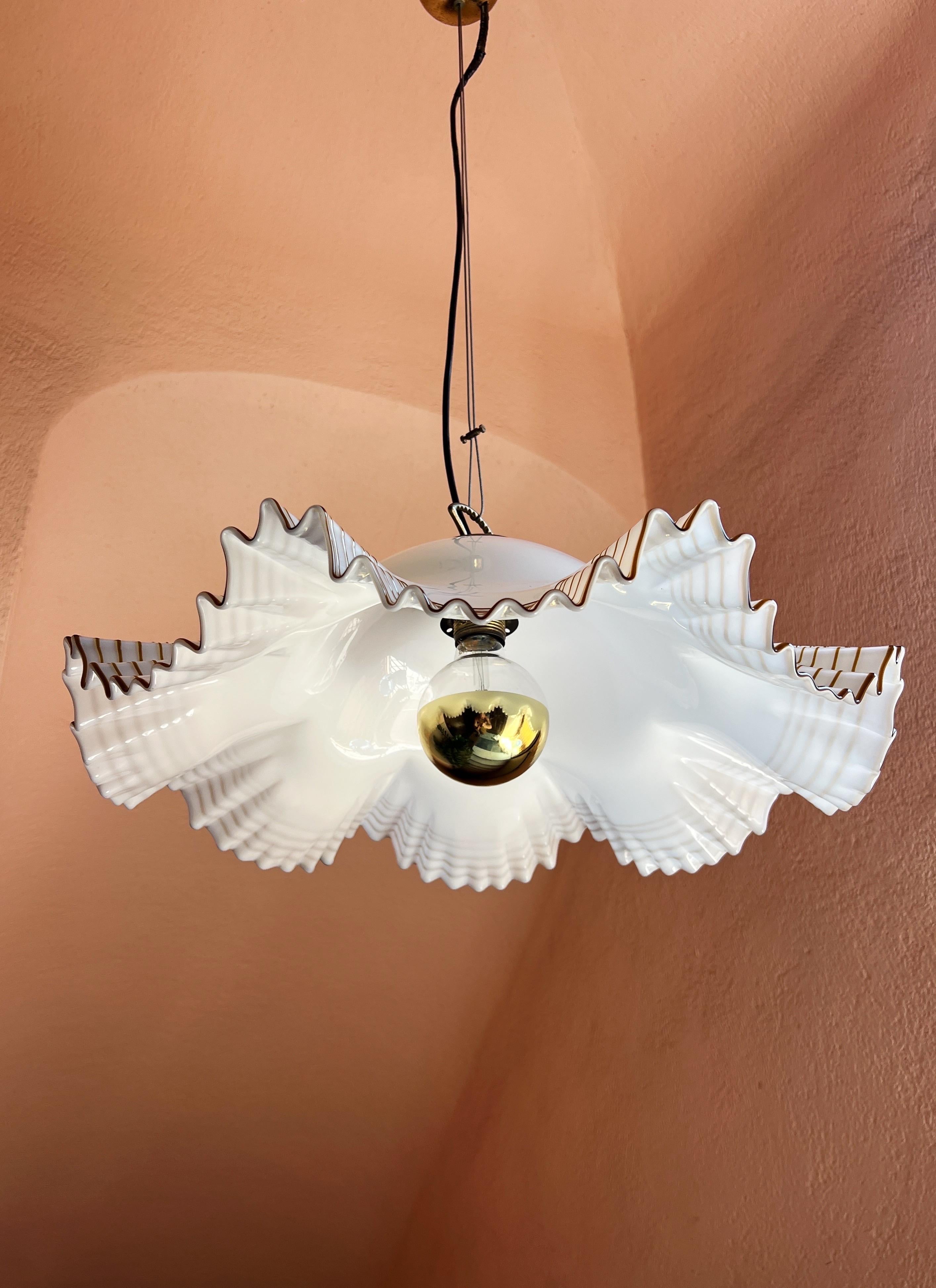 Métal Pendentif Murano moderne du milieu du siècle par De Majo 1970 en vente