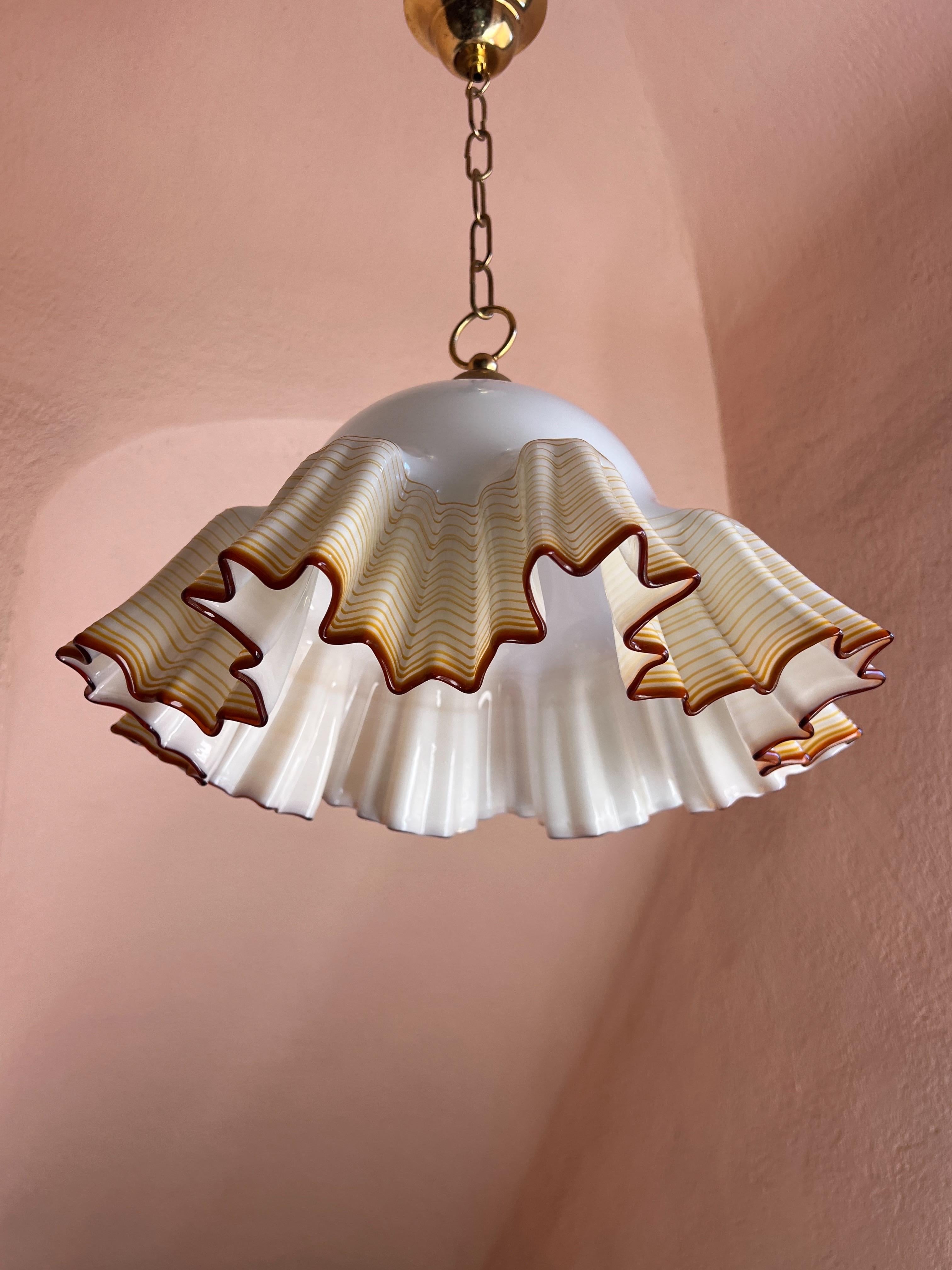 Lampada a sospensione di Murano del Mid Century Modern di De Majo anni '70 in vendita 1
