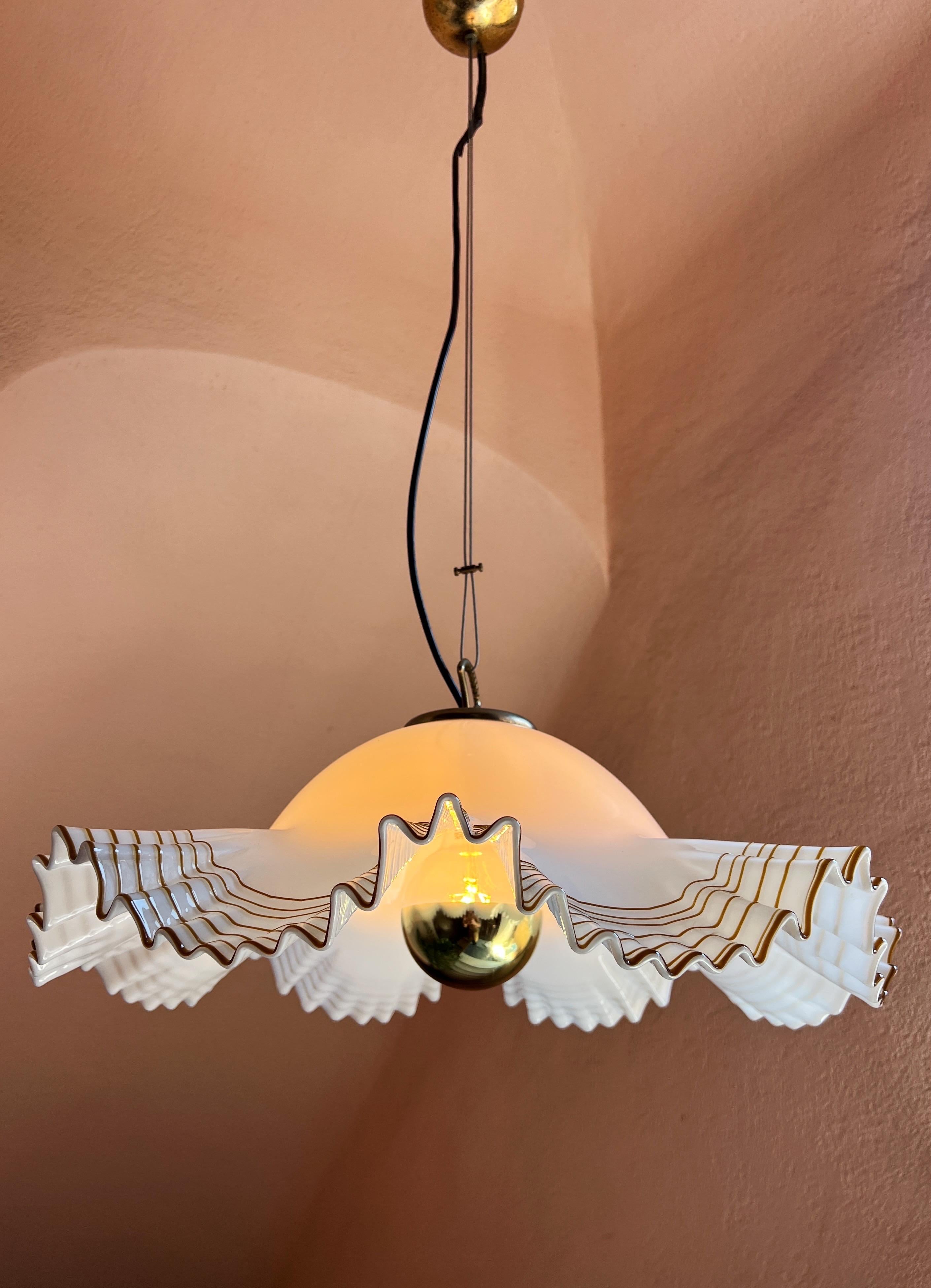 Pendentif Murano moderne du milieu du siècle par De Majo 1970 en vente 2