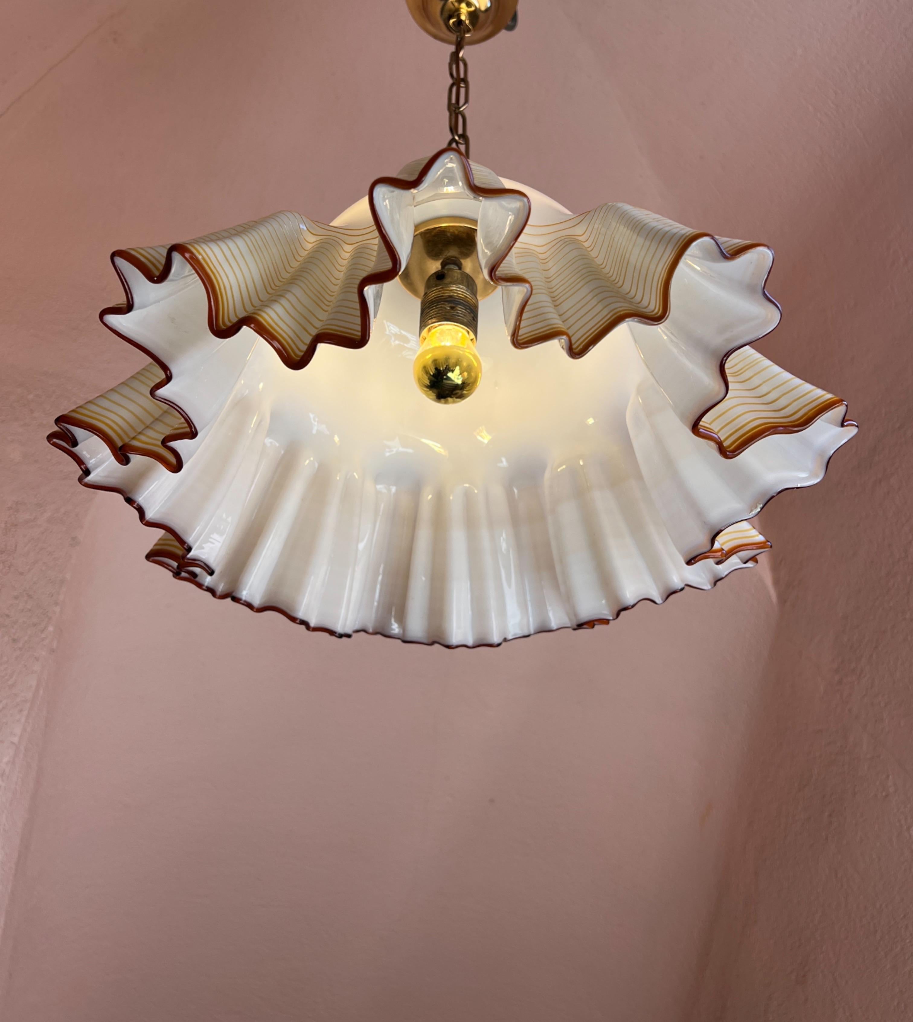 Lampada a sospensione di Murano del Mid Century Modern di De Majo anni '70 in vendita 2