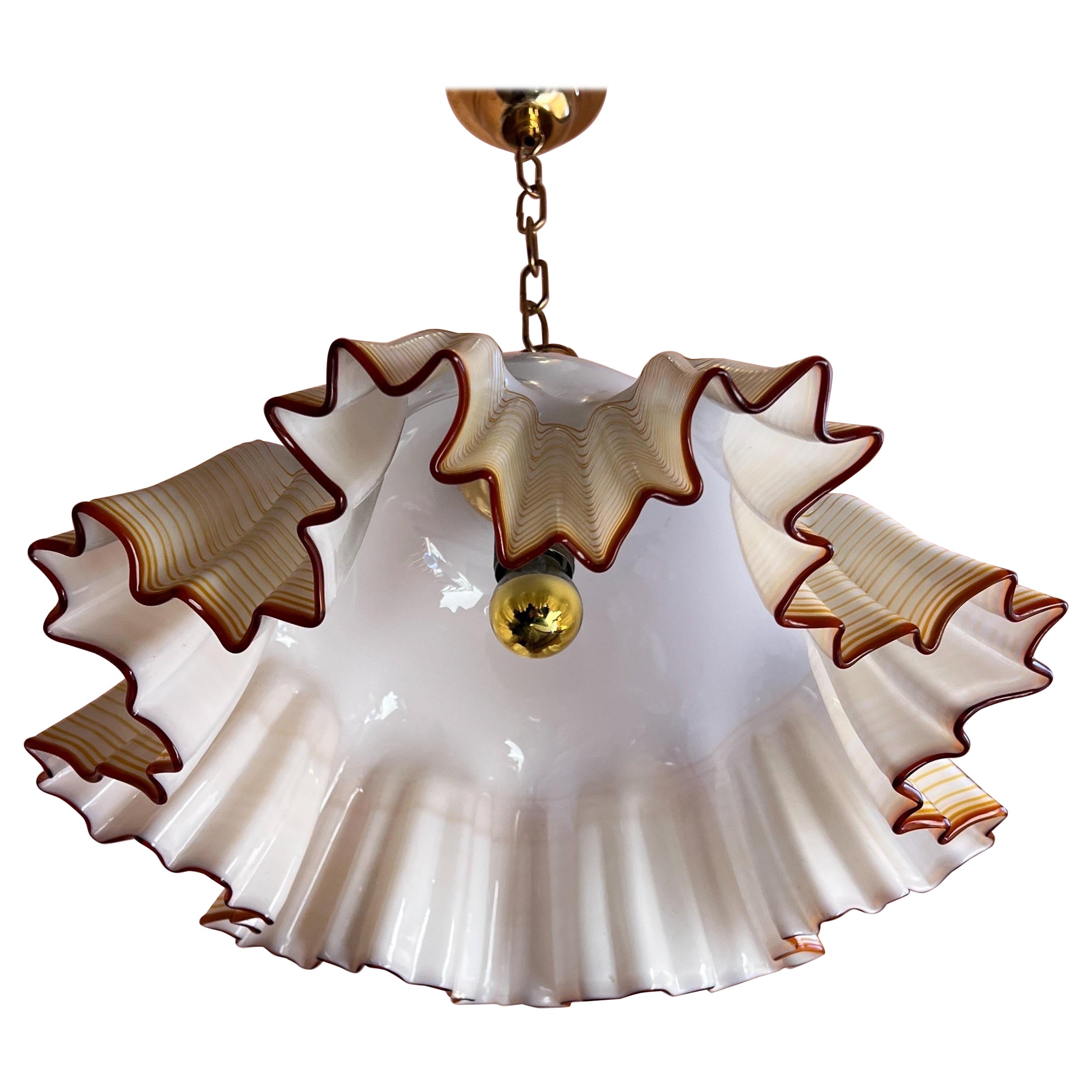 Lampada a sospensione di Murano del Mid Century Modern di De Majo anni '70 in vendita