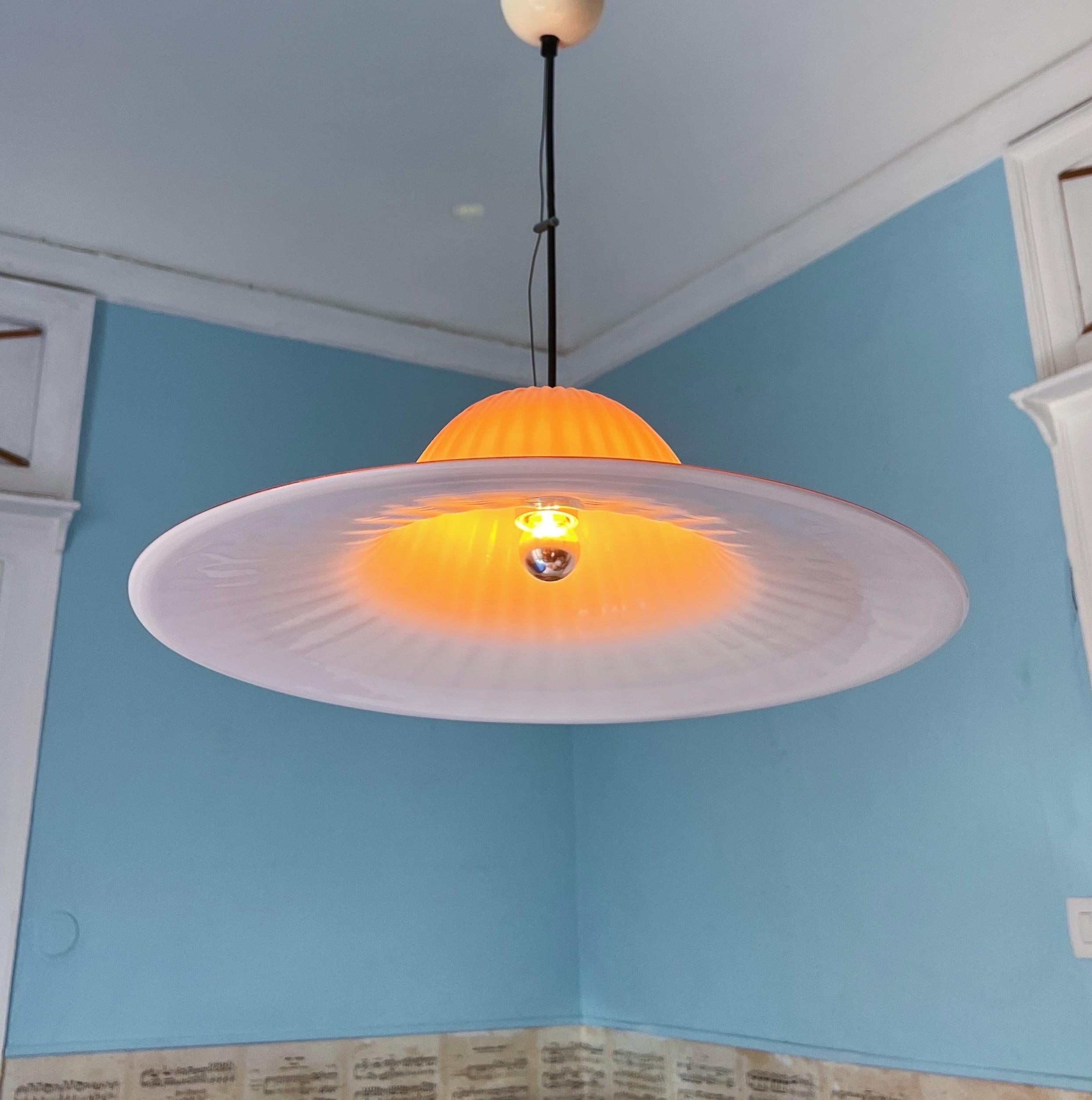 Mid-Century Modern Murano pendant light by Murano Due  For Sale 1