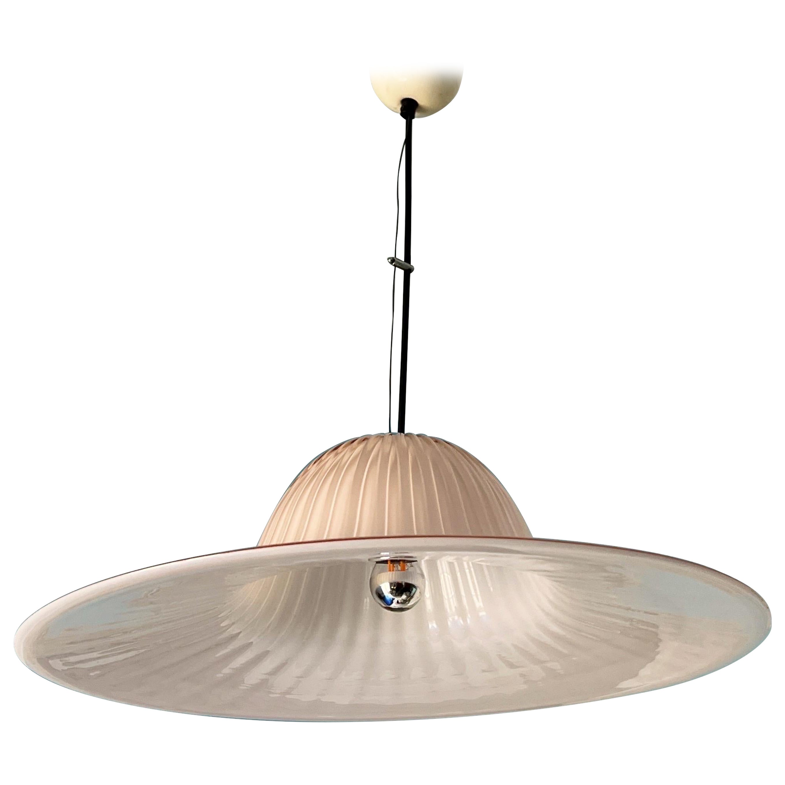 Lampada a sospensione di Murano moderna di metà secolo di Murano Due