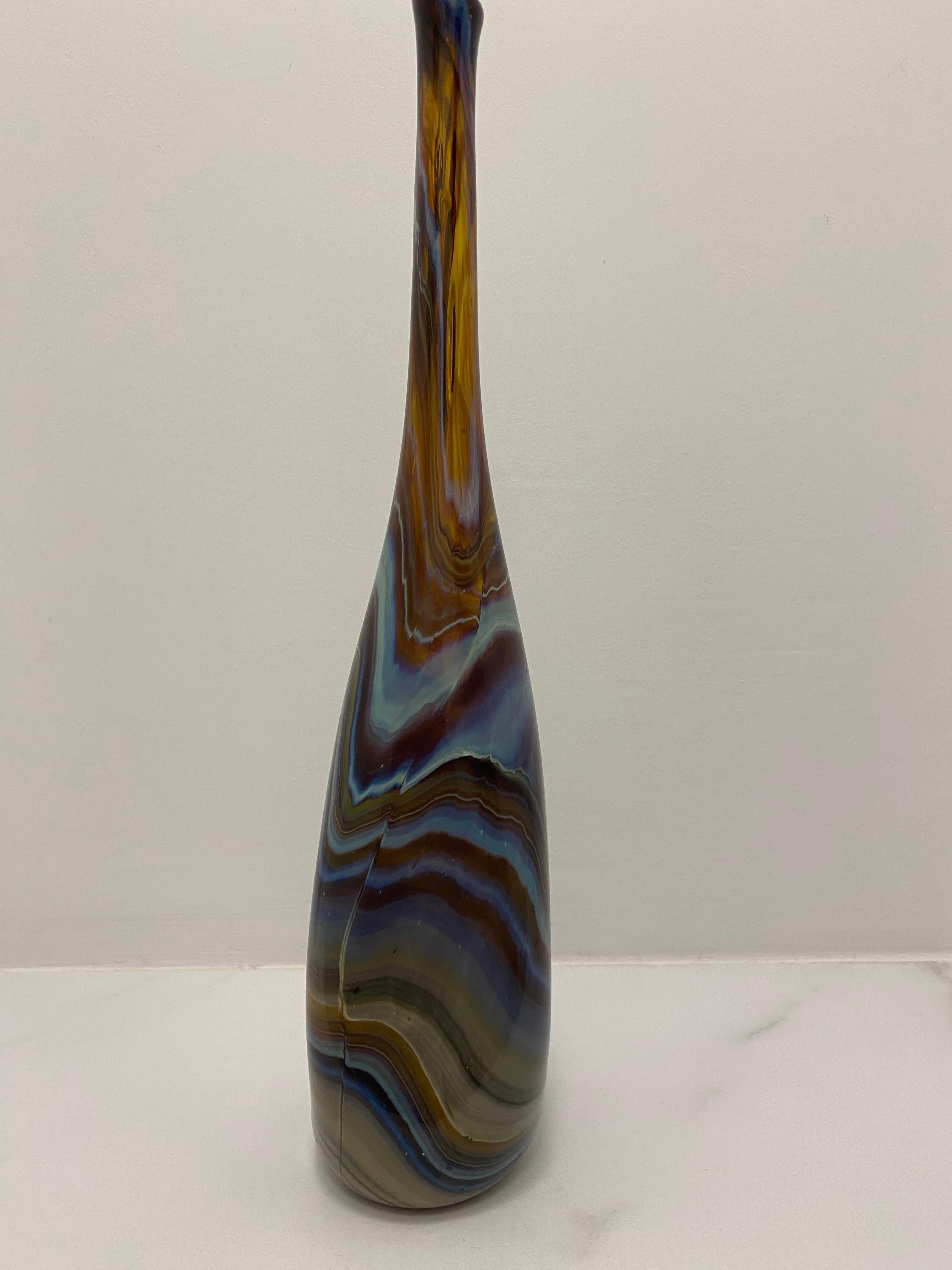 Metà XX secolo Vaso in vetro di Murano Soliflores di epoca moderna in vendita