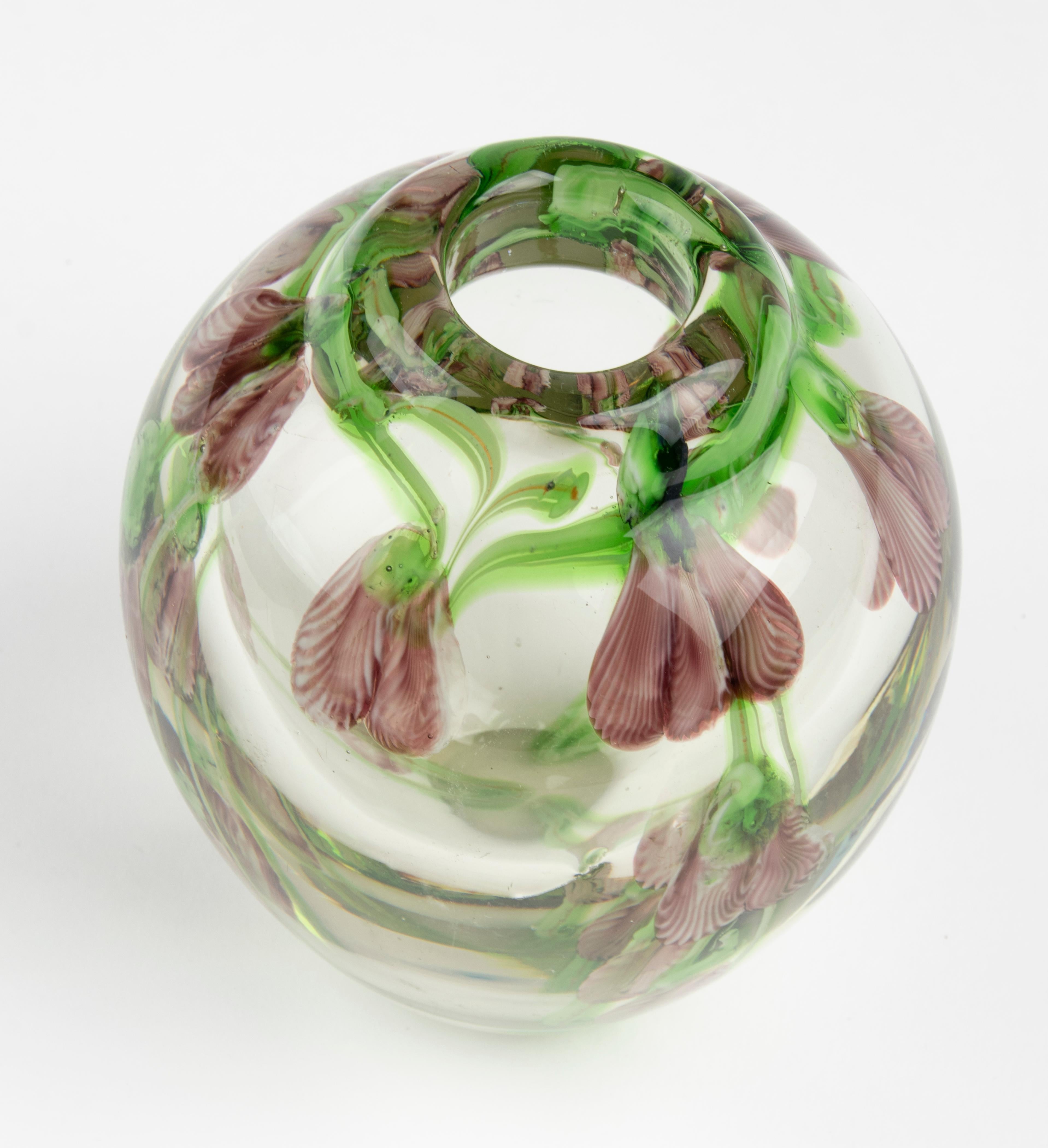 Verre d'art Vase soliflore de Murano moderne du milieu du siècle dernier en vente