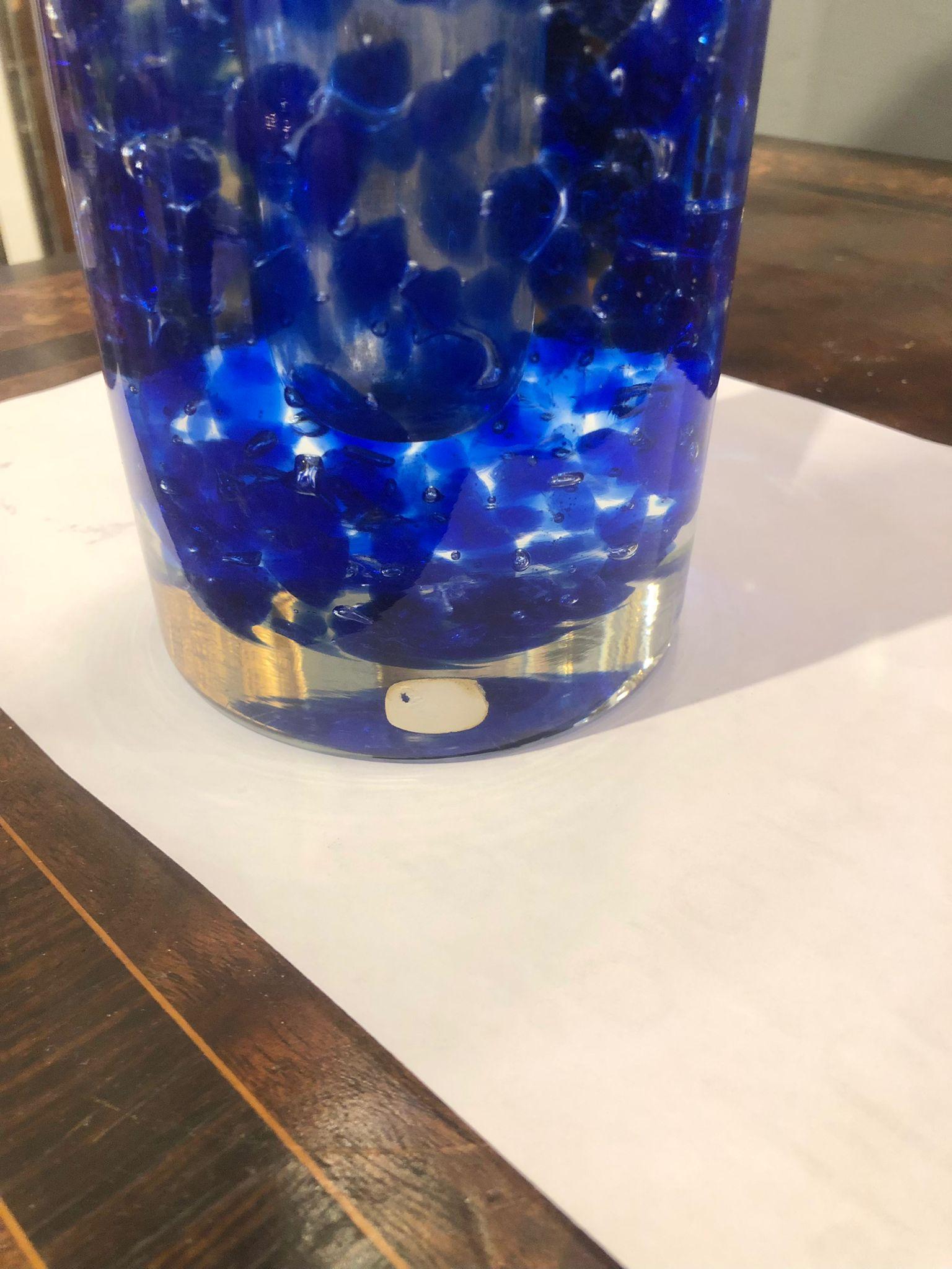 Mid-Century Modern, Murano 'Sommerso' Blue Art Glass Vase, Italy, 1960 In Excellent Condition For Sale In Catania, IT