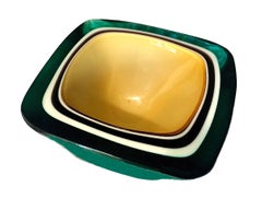 Bol en verre « Geode » de style Mid-Century Modern en Murano Sommerso, attribué à Flavio Poli