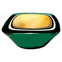 Bol en verre « Geode » de style Mid-Century Modern en Murano Sommerso, attribué à Flavio Poli