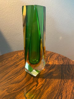 Mid-Century Modern Murano Sommerso Glass Vase