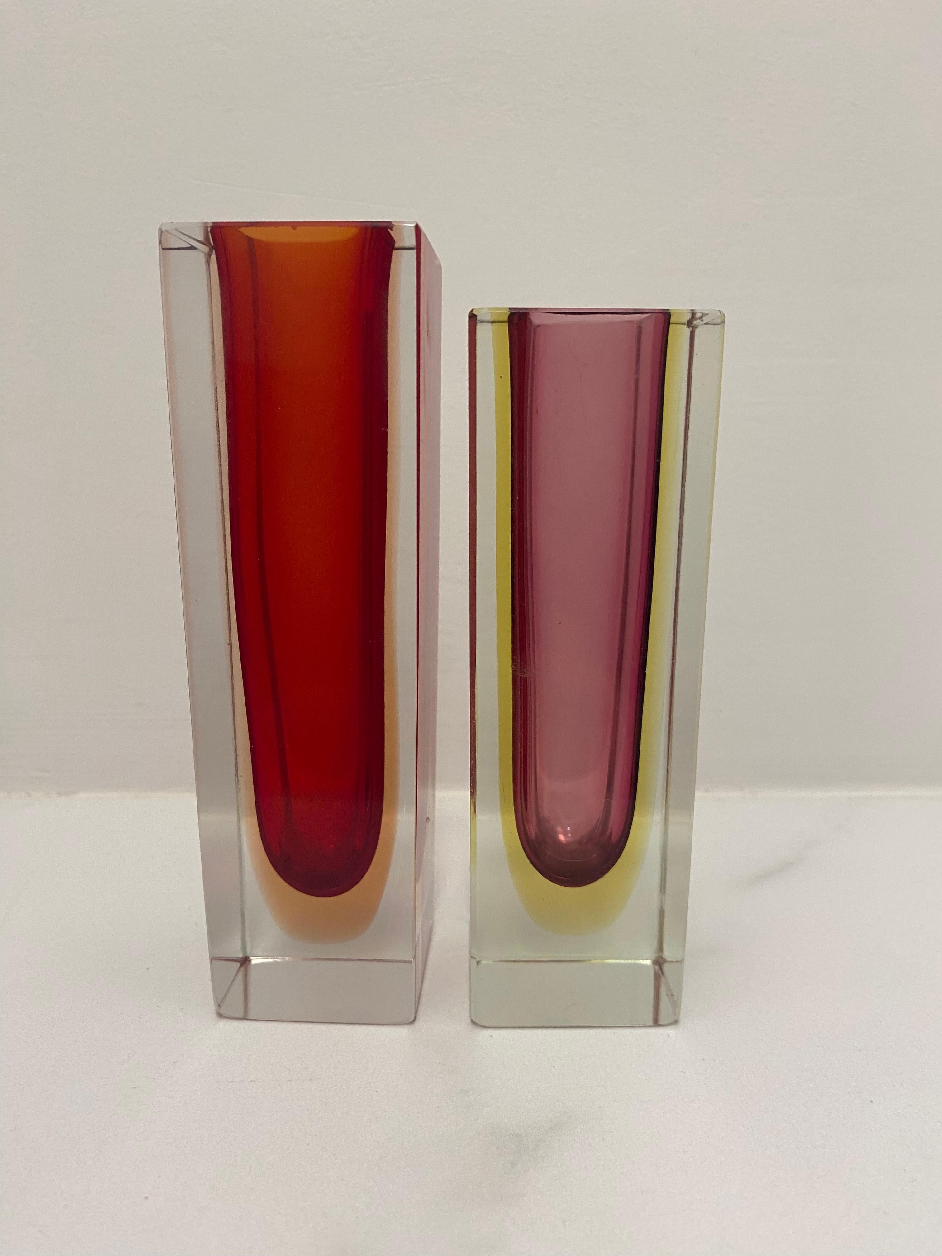 Mid-Century moderno Vaso in vetro di Murano Glass Sommerso della metà del secolo scorso in vendita