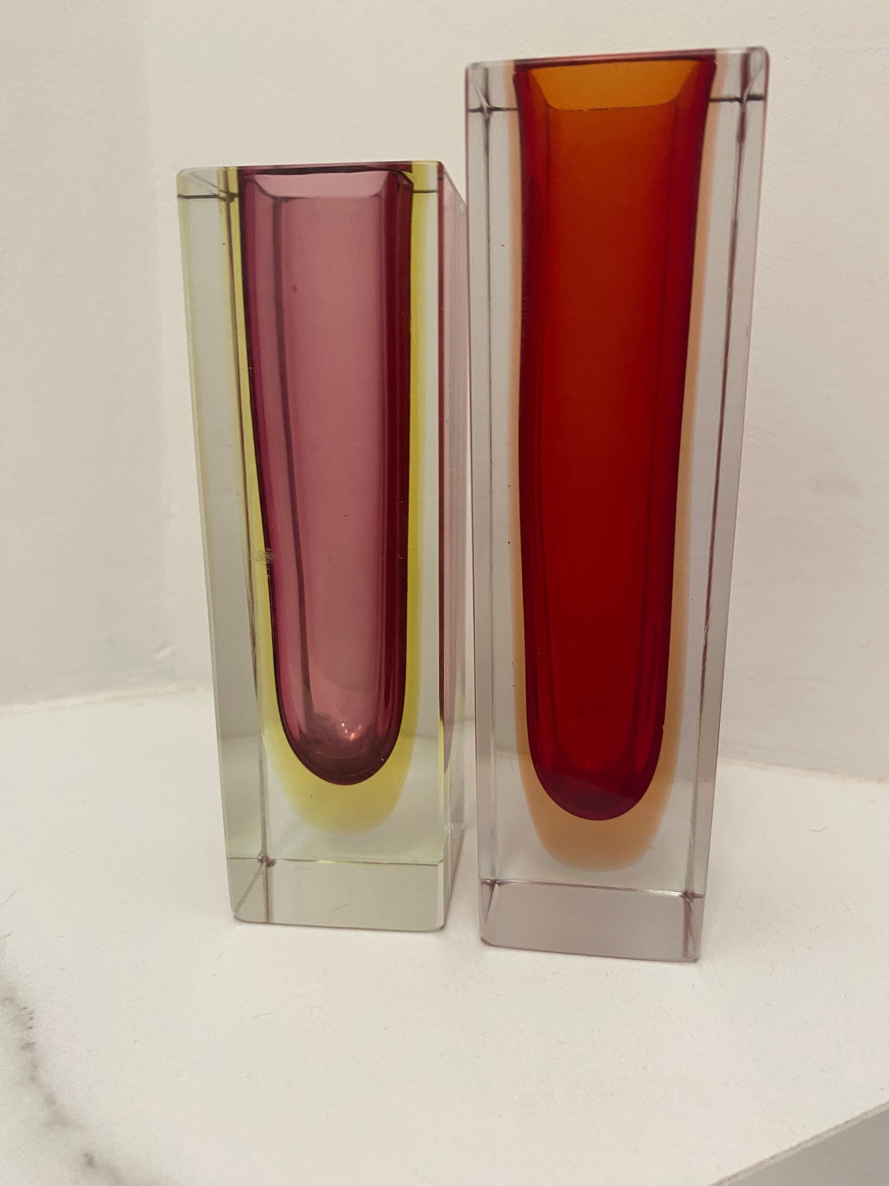 Vaso in vetro di Murano Glass Sommerso della metà del secolo scorso In condizioni buone in vendita a Waddinxveen, ZH