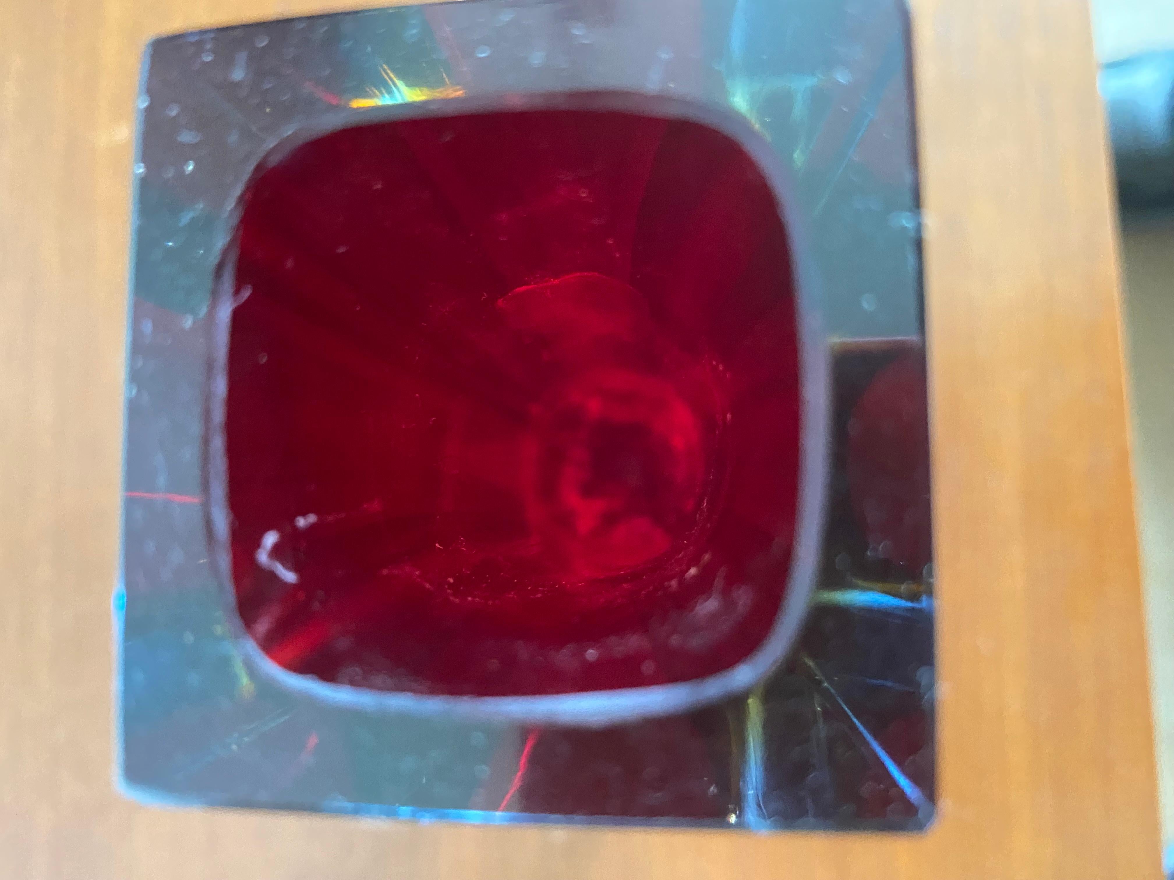 Vaso in vetro di Murano Glass Sommerso della metà del secolo scorso in vendita 1