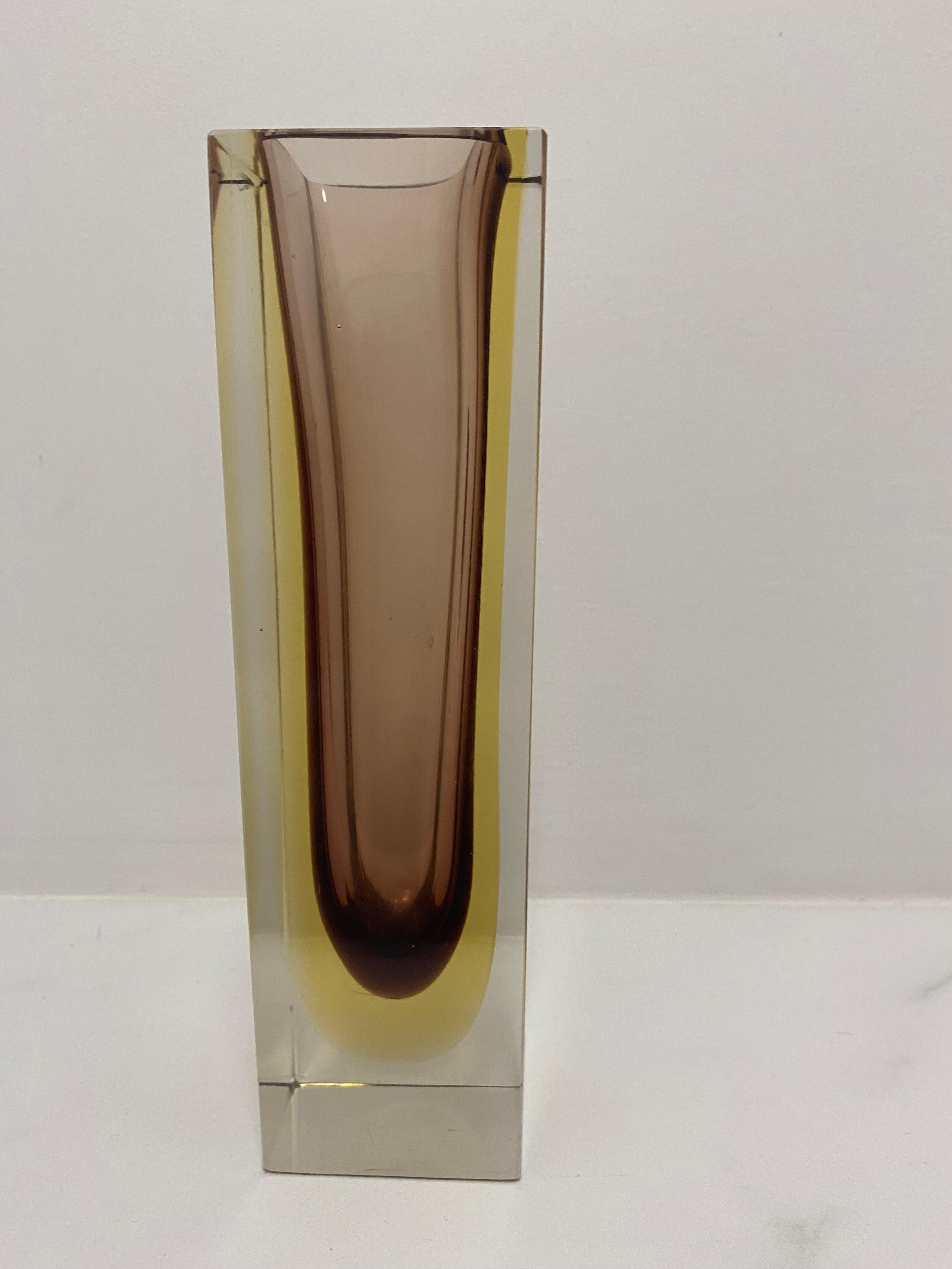 Vaso in vetro di Murano Glass Sommerso della metà del secolo scorso in vendita 1