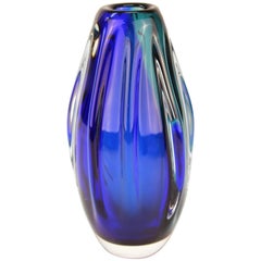 Mid-Century Modern Murano Sommerso Glass Vase