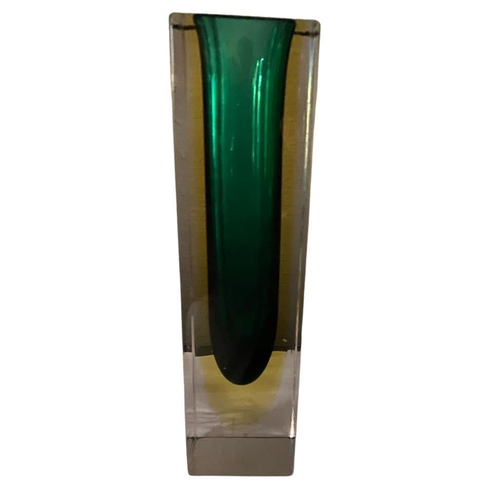 Mid-Century Modern Murano Sommerso Glass Vase