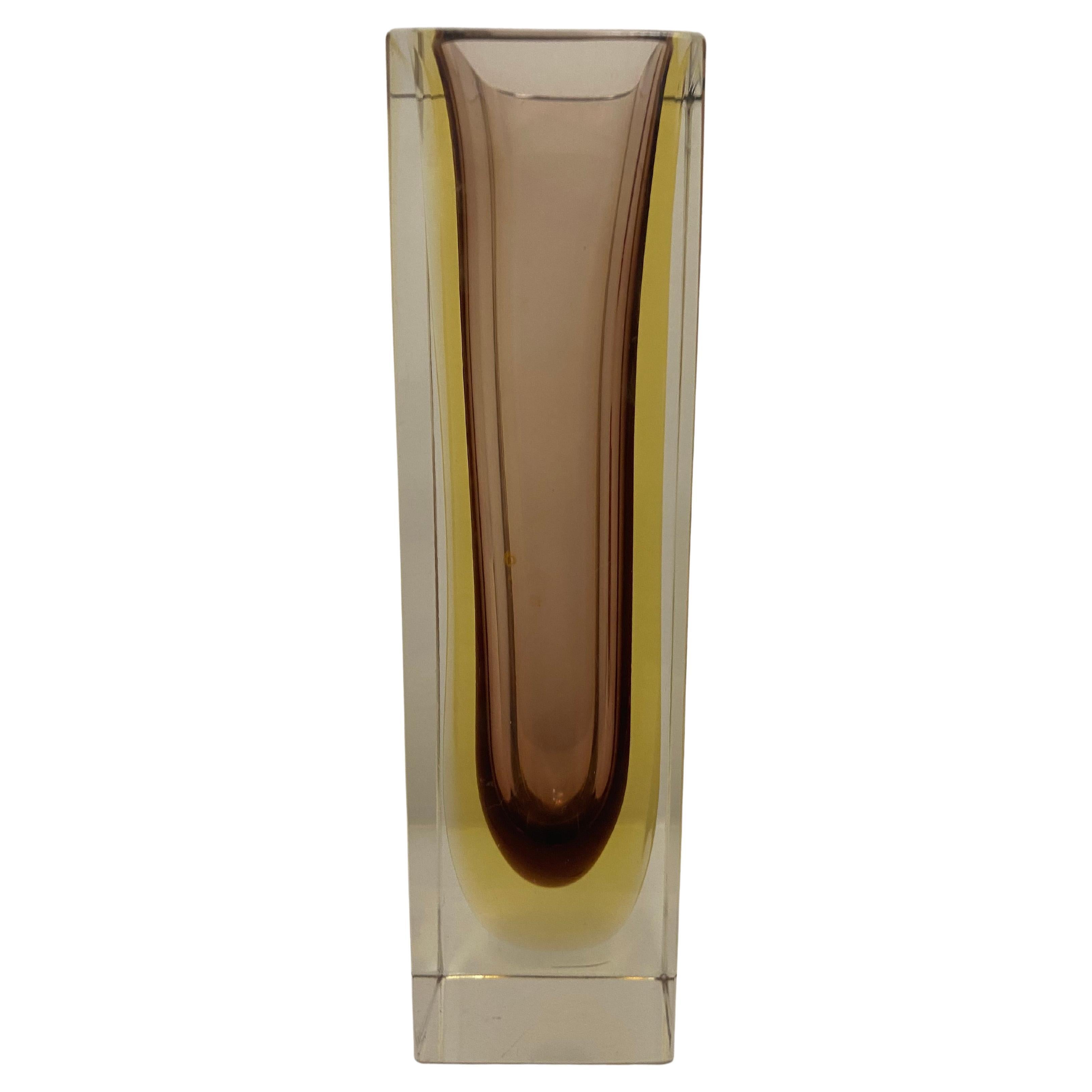 Mid-Century Modern Murano Sommerso Glass Vase