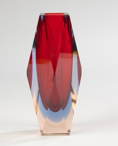 Vaso Sommerso di Murano del Medioevo Moderno - Design Geometrico