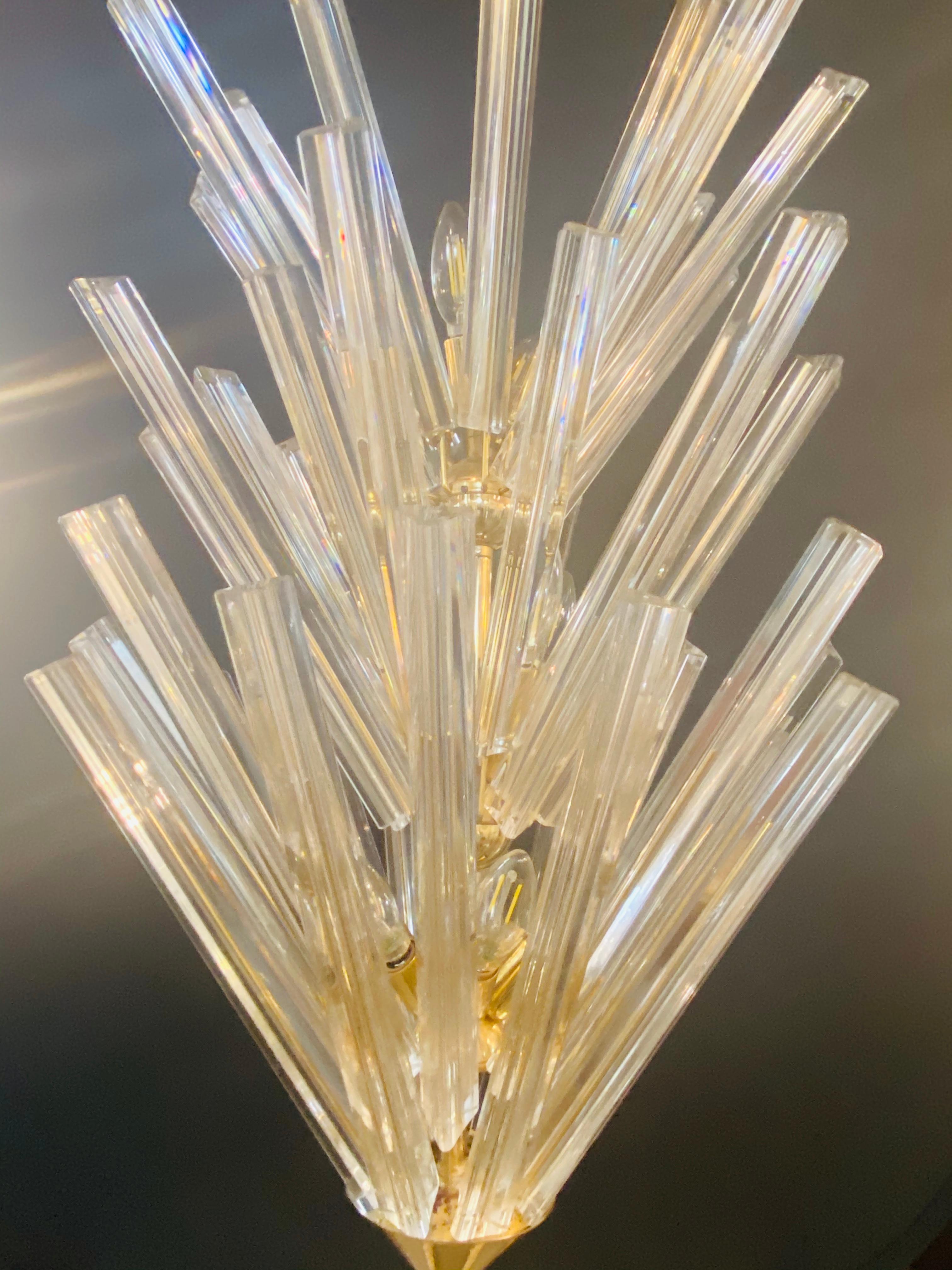 Mid-Century Modern Murano Starburst Chandelier by Camer, 1970s For Sale 10