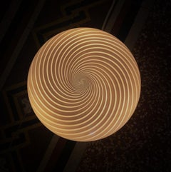 Mid-Century Modern Murano Swirl Glass Sconces Attributed to Venini, 1970s