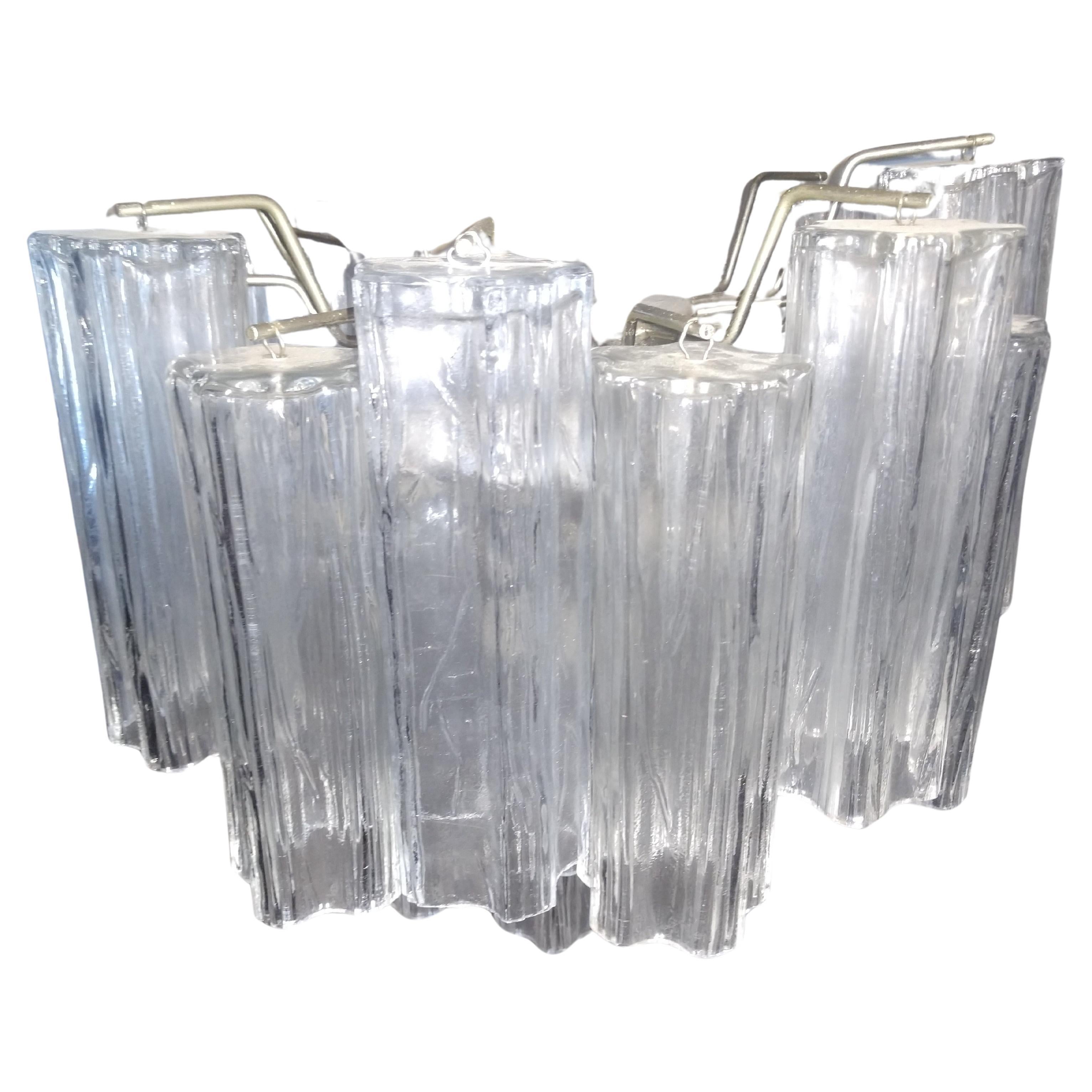 Hand-Crafted Mid-Century Modern Murano Tronchi Chandelier Camer, C1960 For Sale