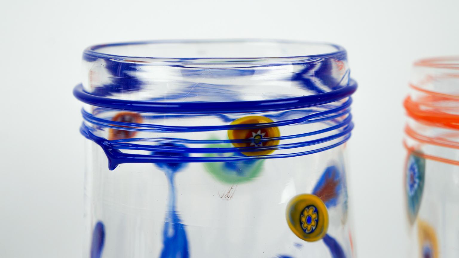 Set di 12 bicchieri di Murano da bere Tumbler Murrina Millefiori, metà secolo moderno in vendita 1