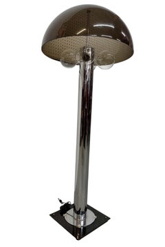 Mid-Century Modern Mushroom Chrome Floor Lamp