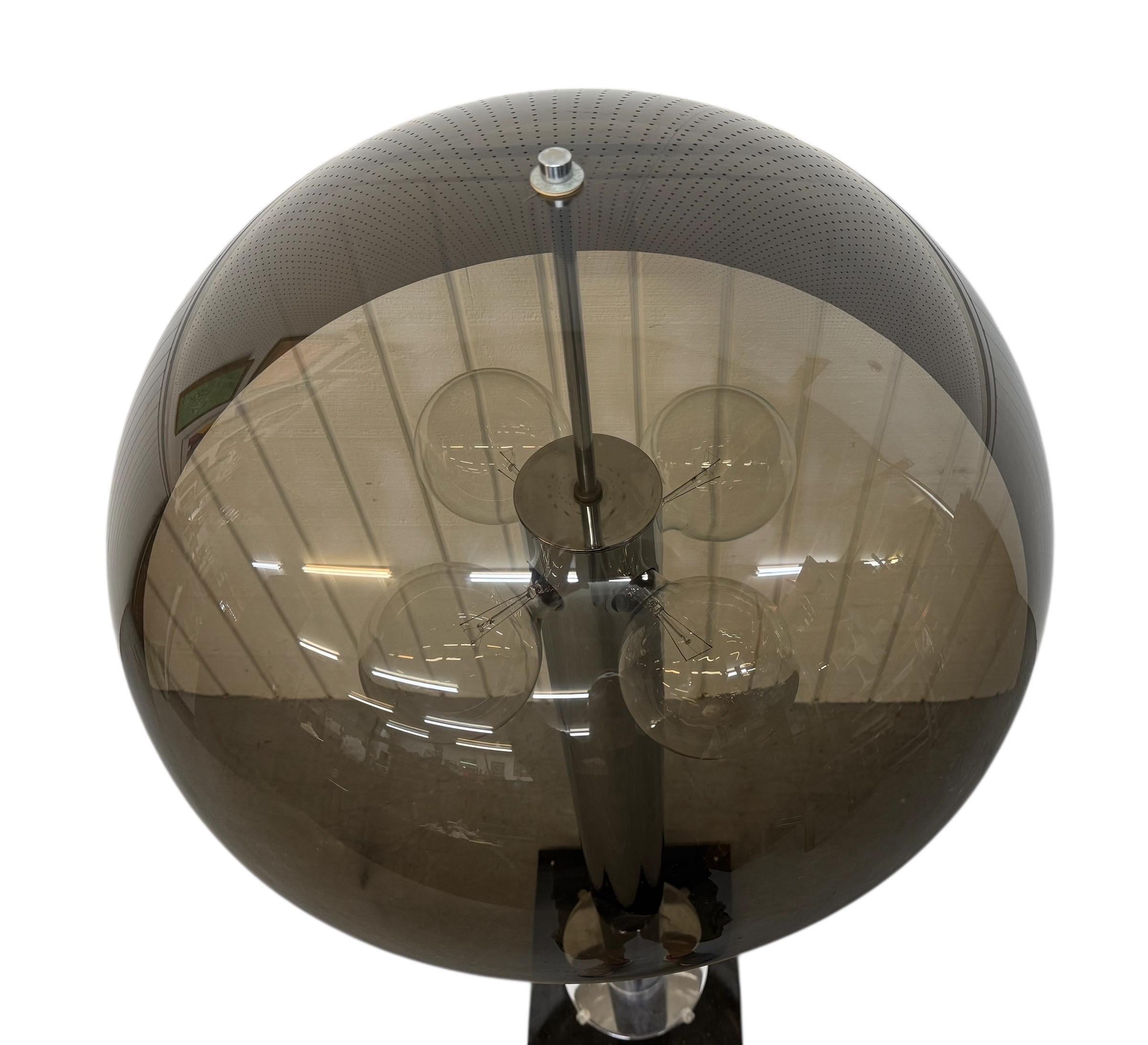 20th Century Mid-Century Modern Mushroom Chrome Floor Lamp For Sale