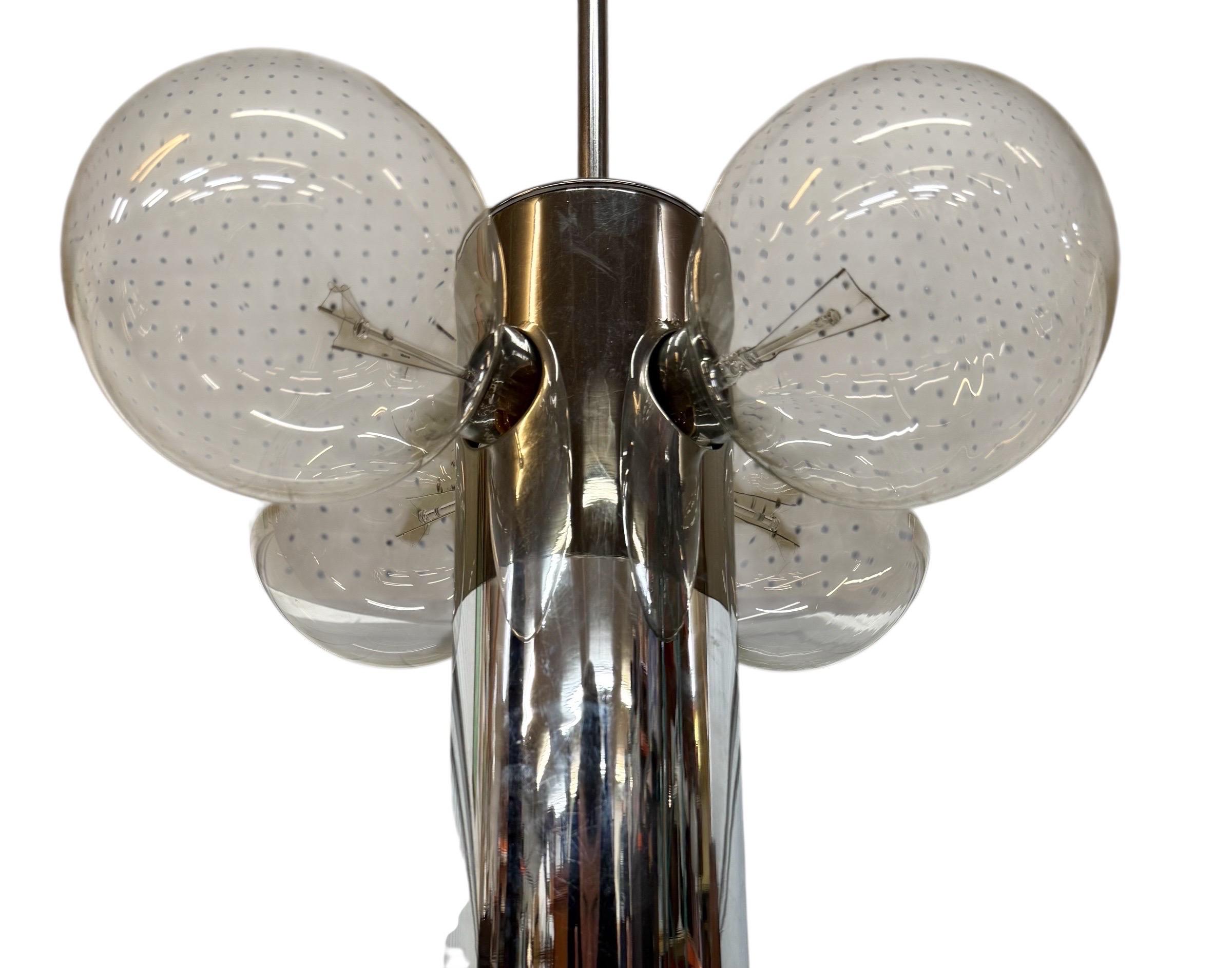 Metal Mid-Century Modern Mushroom Chrome Floor Lamp For Sale