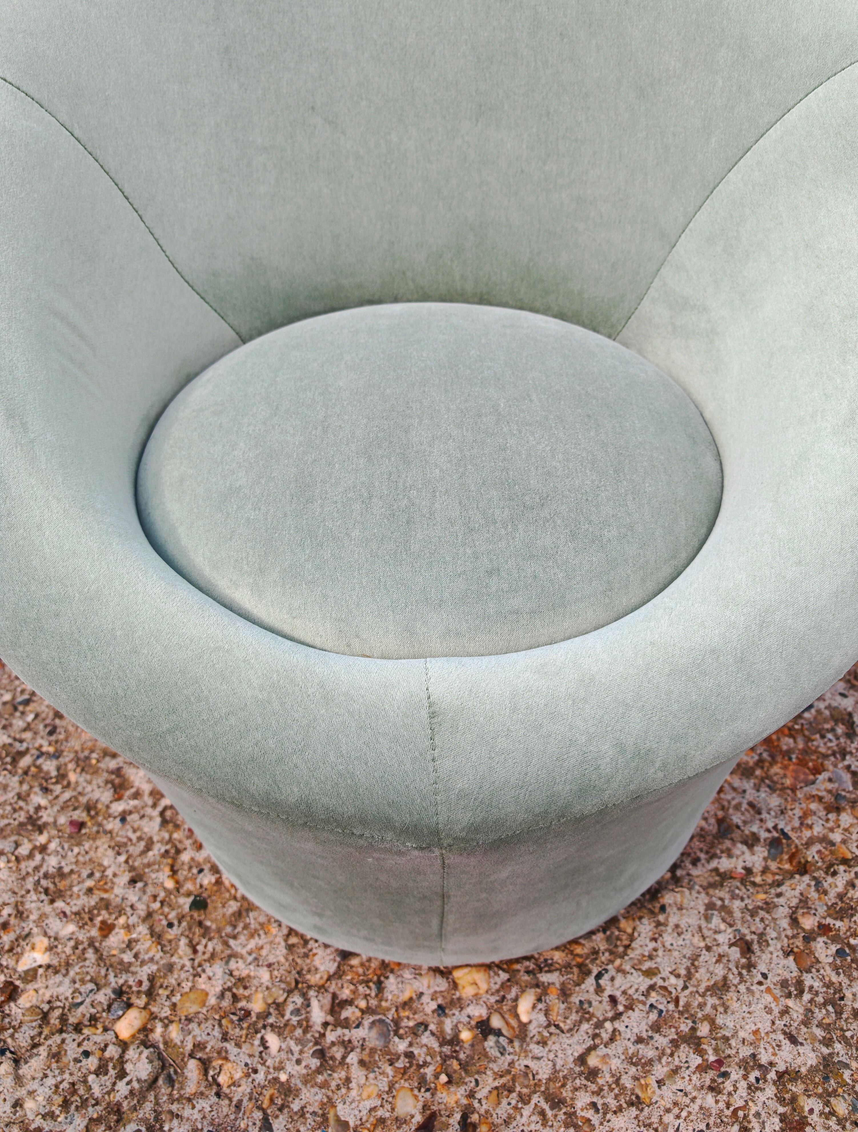 Tissu Fauteuil club en forme de champignon, style Pierre Paulin, Italie, années 1980 en vente